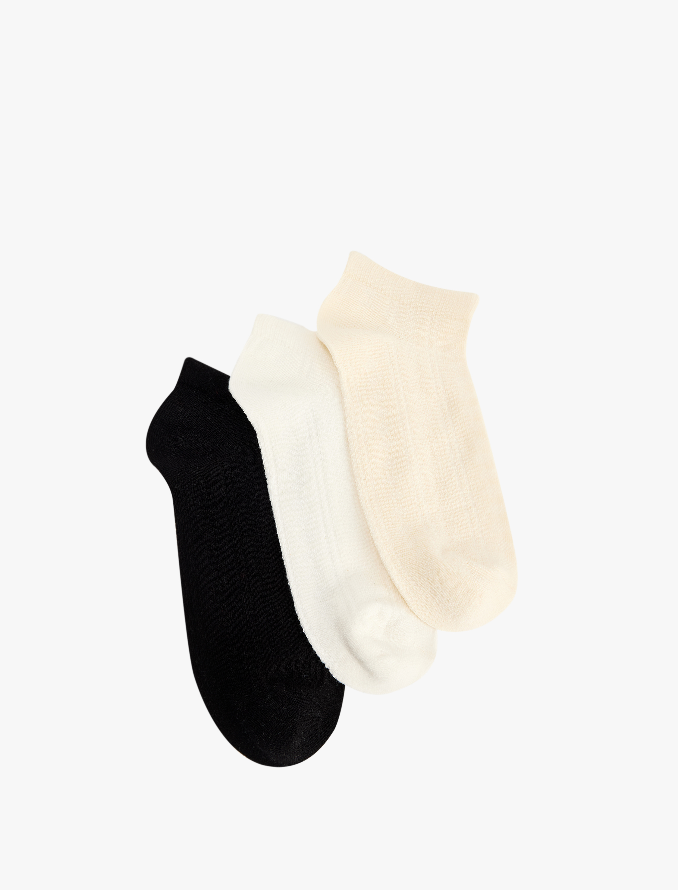  Kadın 3'lü Pamuklu Patik Çorap Seti