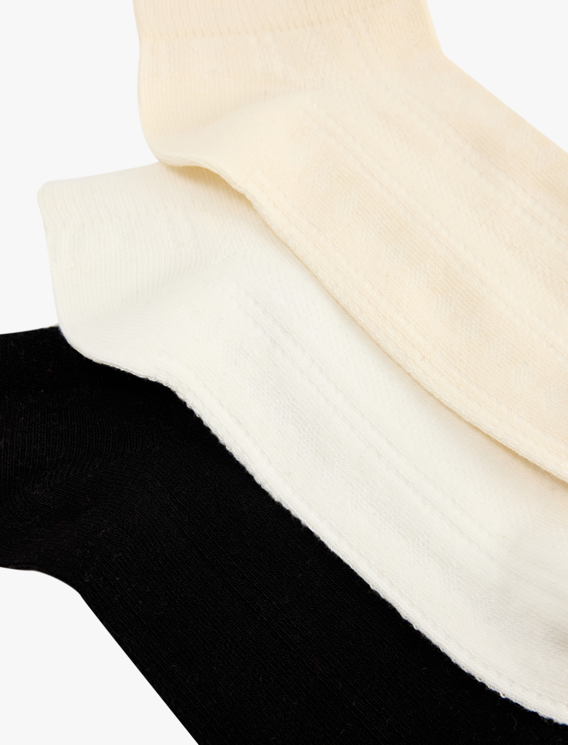  Kadın 3'lü Pamuklu Patik Çorap Seti