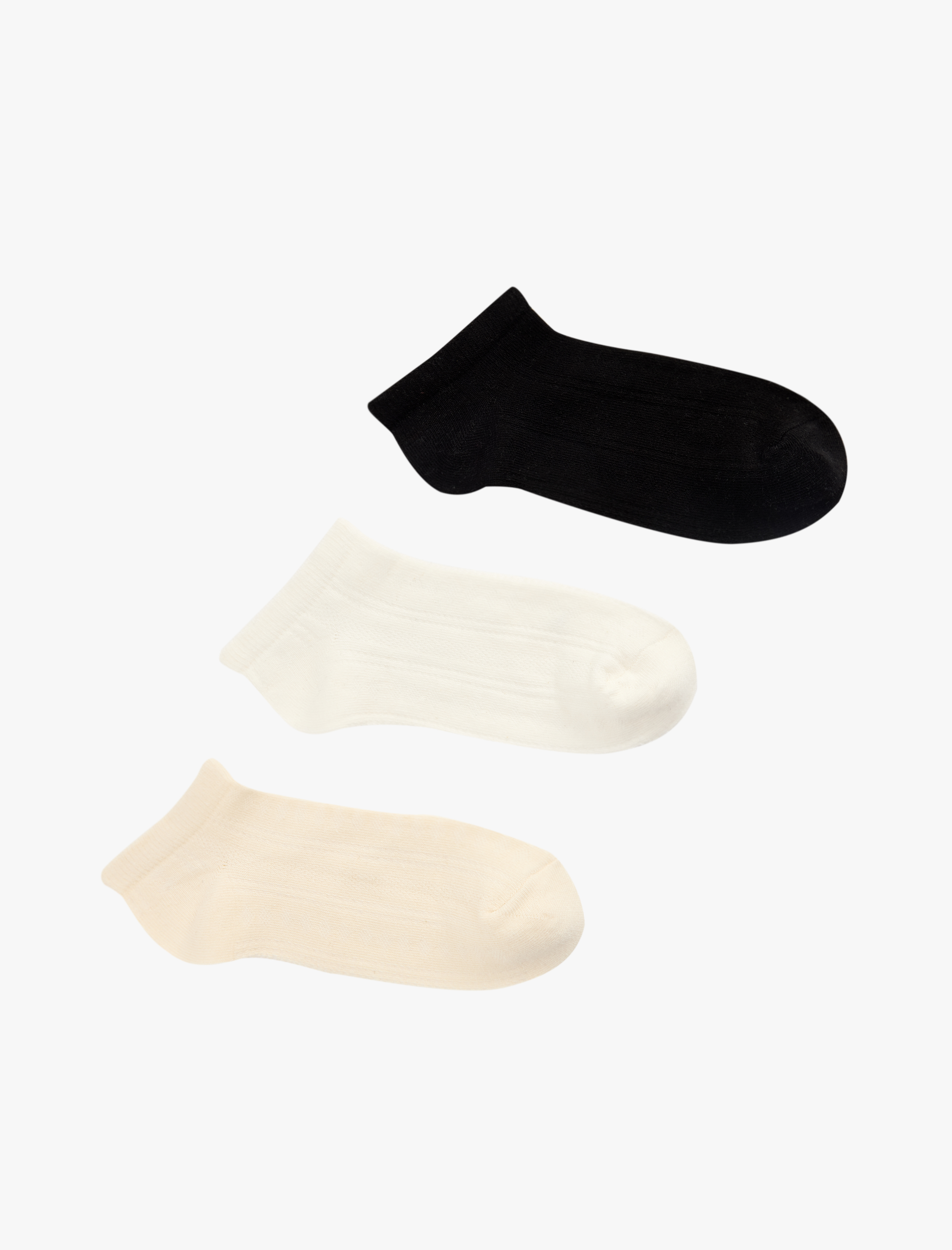  Kadın 3'lü Pamuklu Patik Çorap Seti