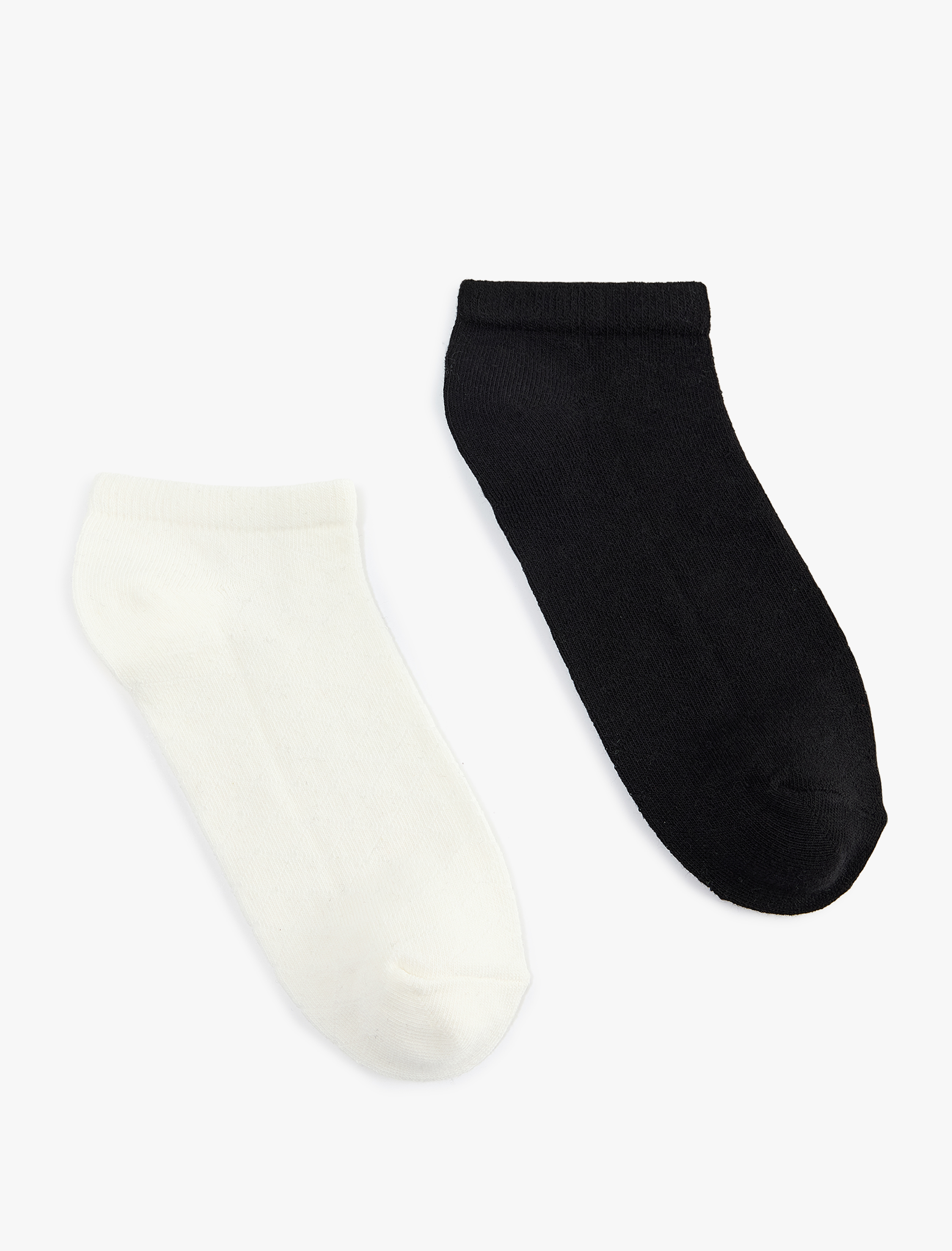  Kadın Basic Pamuklu 2'li Patik Çorap Seti