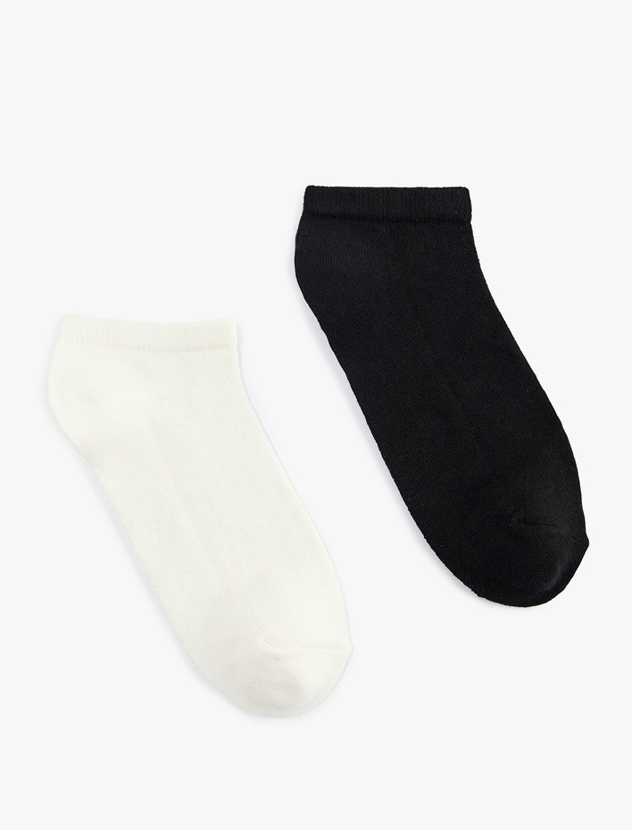 Kadın Basic Pamuklu 2'li Patik Çorap Seti