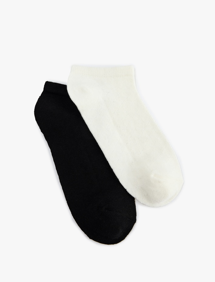 Kadın Basic Pamuklu 2'li Patik Çorap Seti
