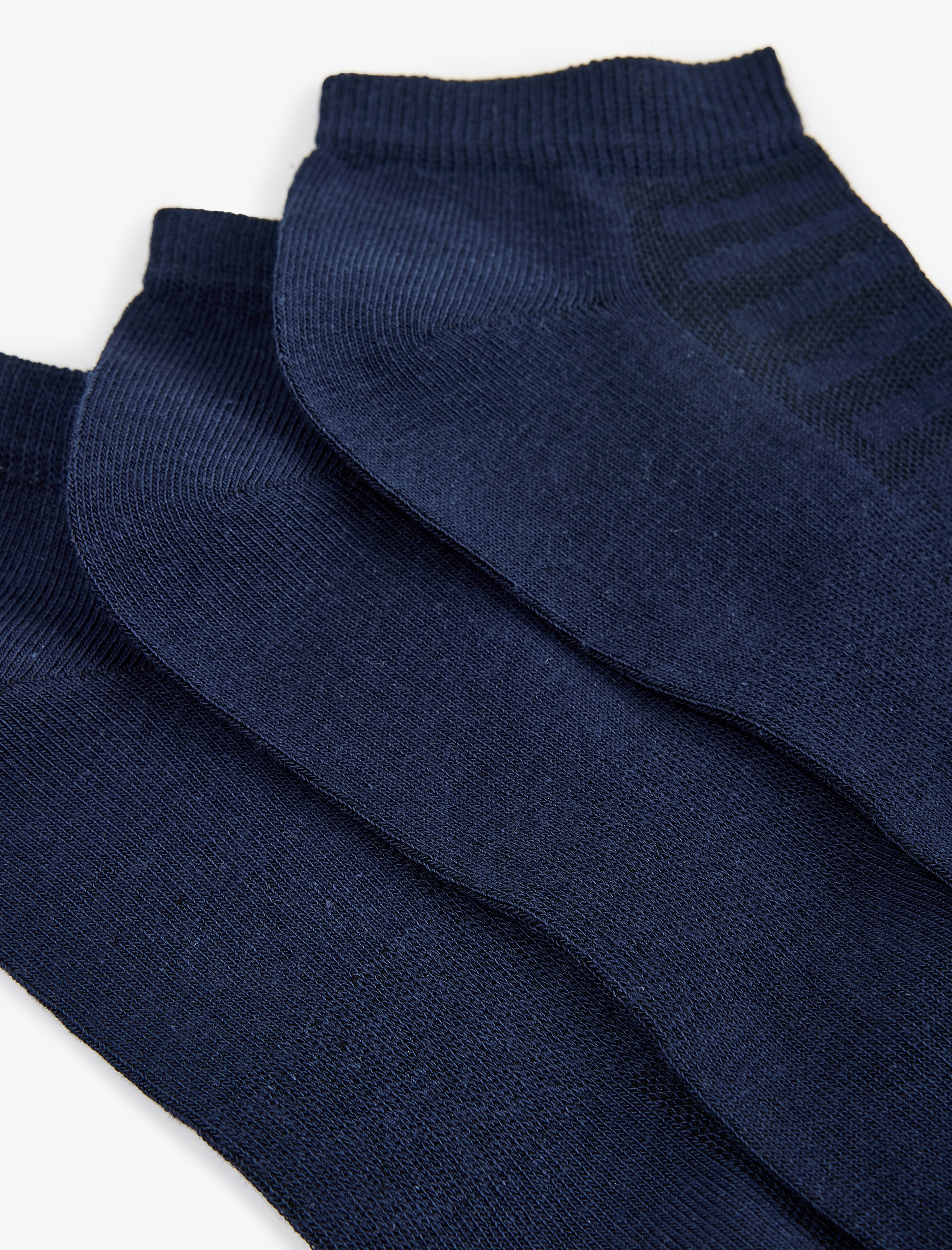  Erkek 3'lü Desenli Patik Çorap Seti