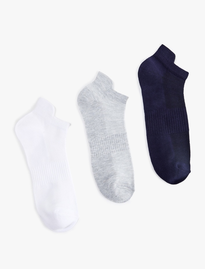 Erkek 3'lü Patik Spor Çorabı Seti