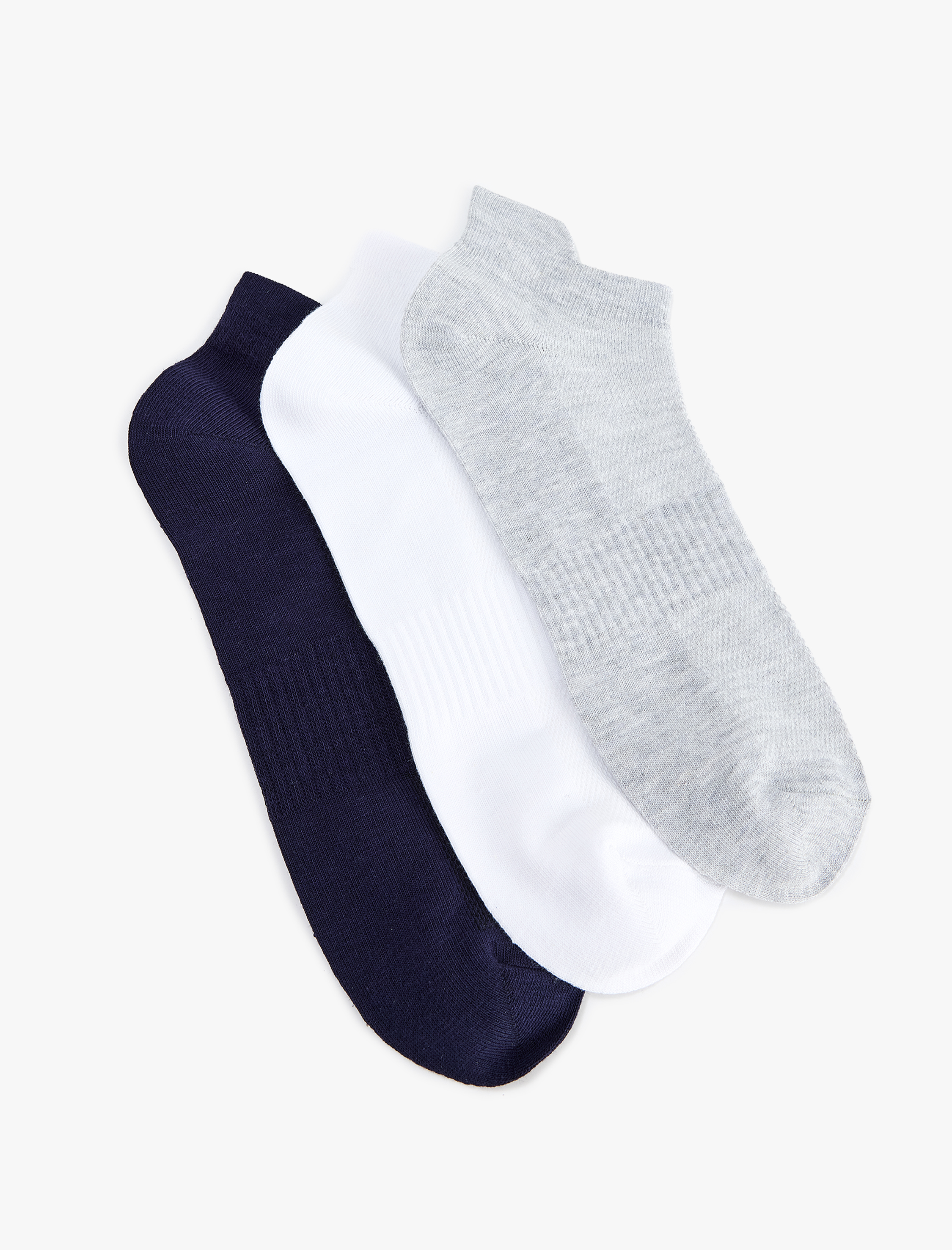  Erkek 3'lü Patik Spor Çorabı Seti