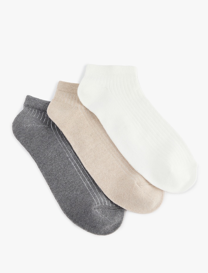 Kadın 3'lü Pamuklu Basic Çorap Seti