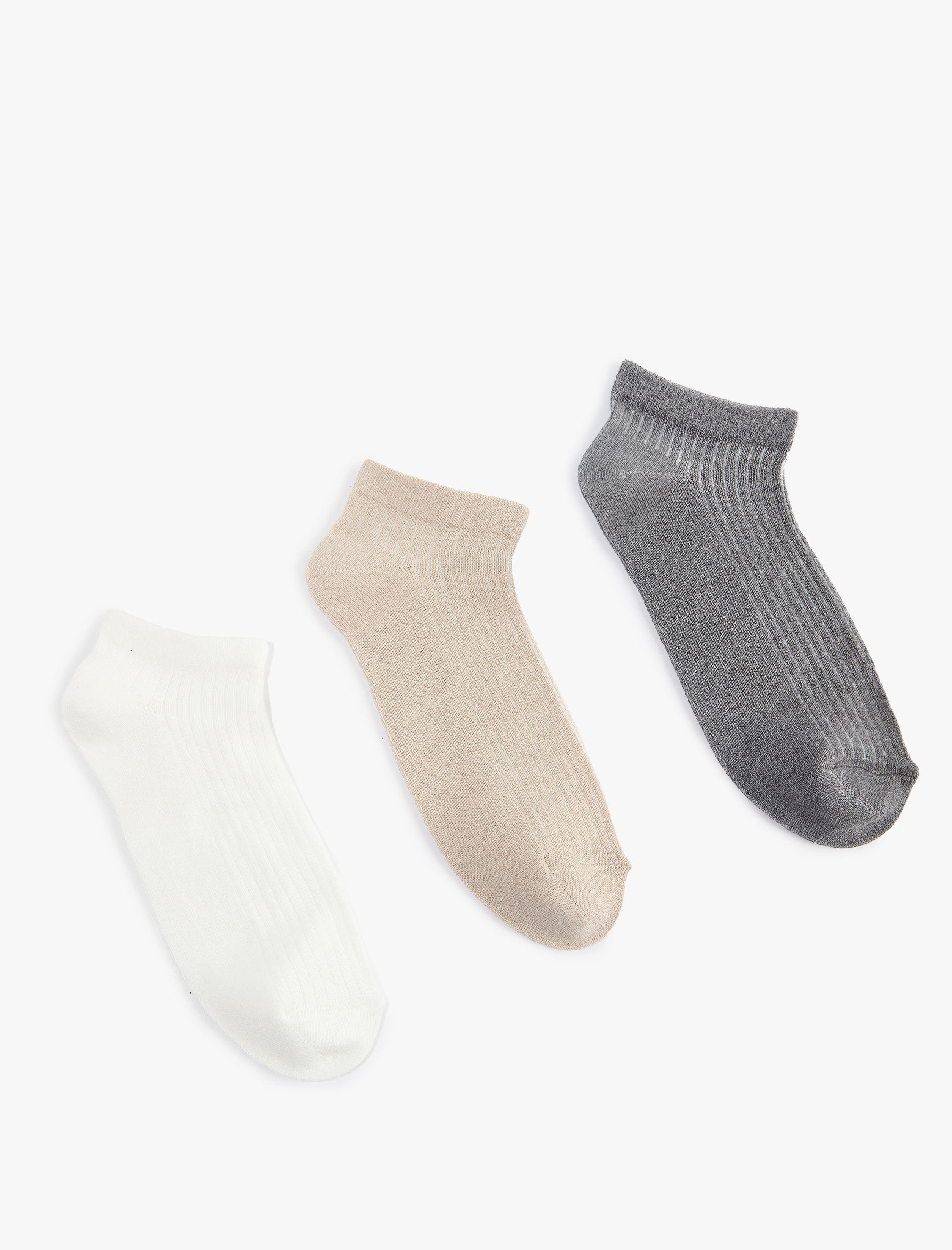  Kadın 3'lü Pamuklu Basic Çorap Seti