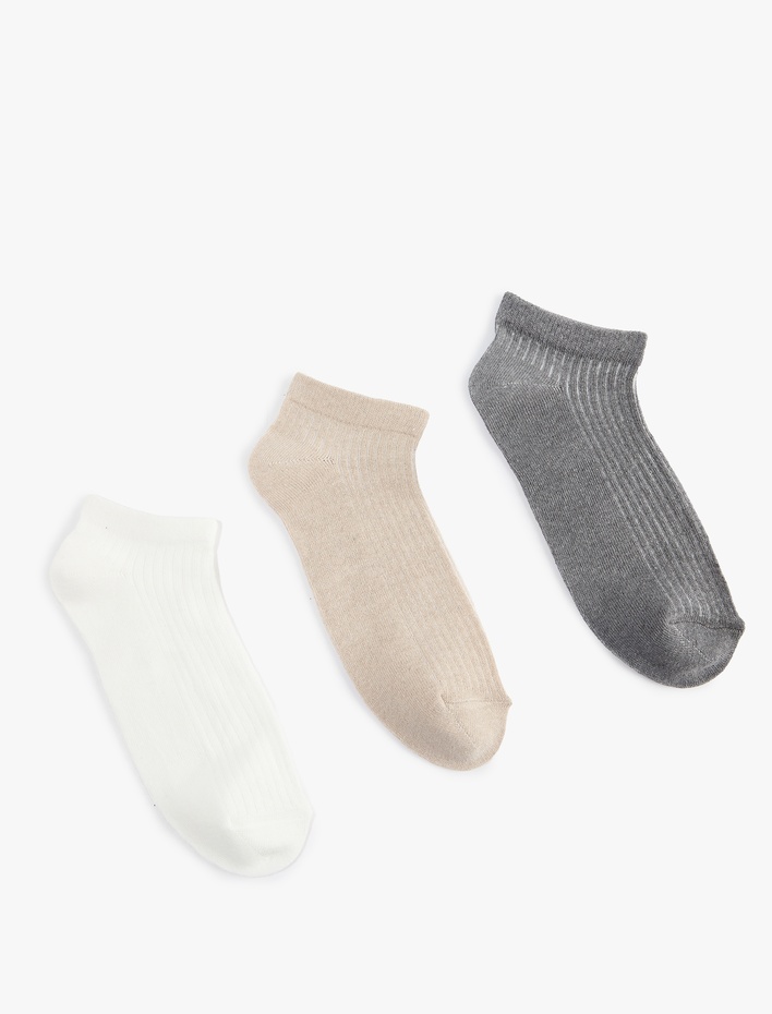 Kadın 3'lü Pamuklu Basic Çorap Seti