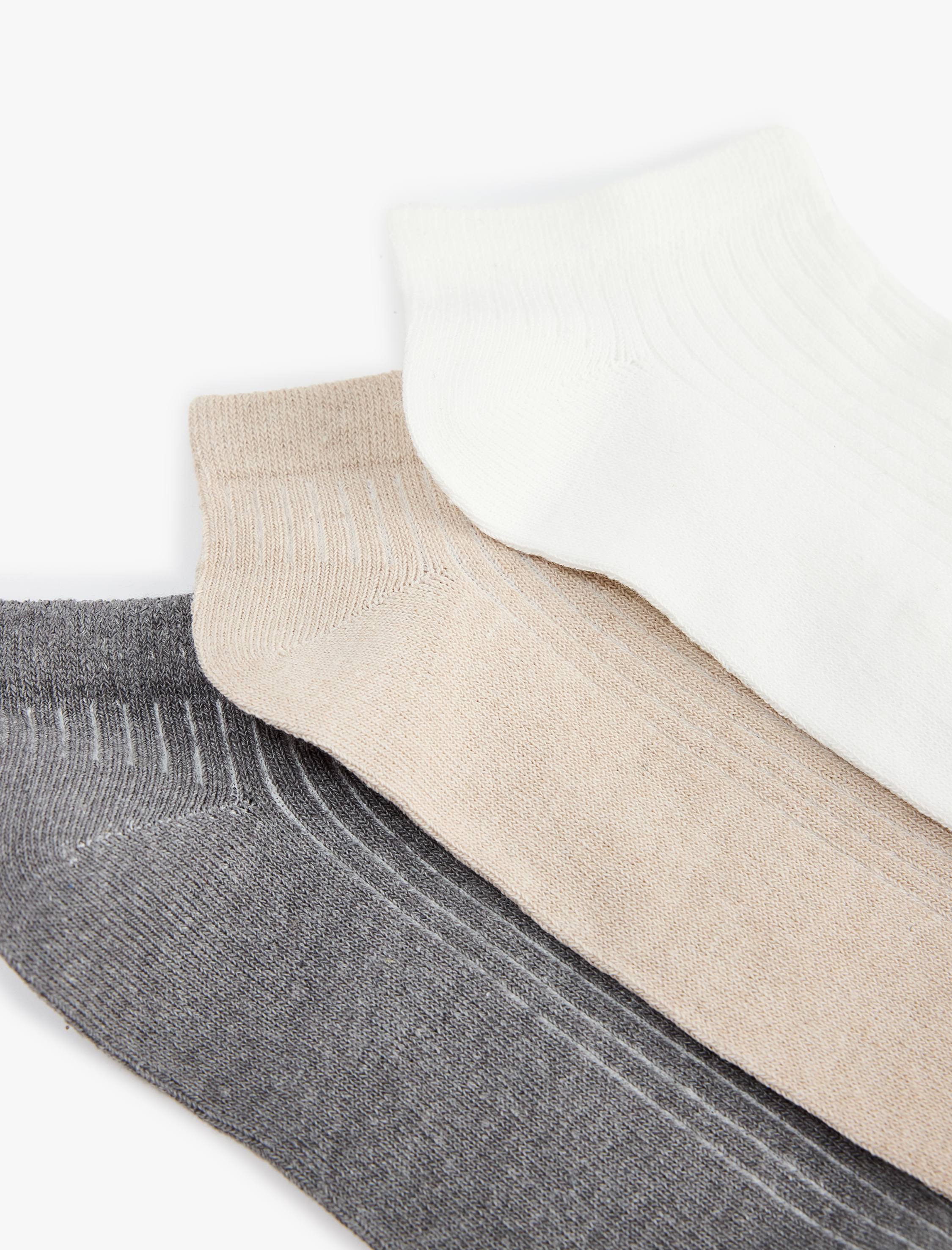  Kadın 3'lü Pamuklu Basic Çorap Seti