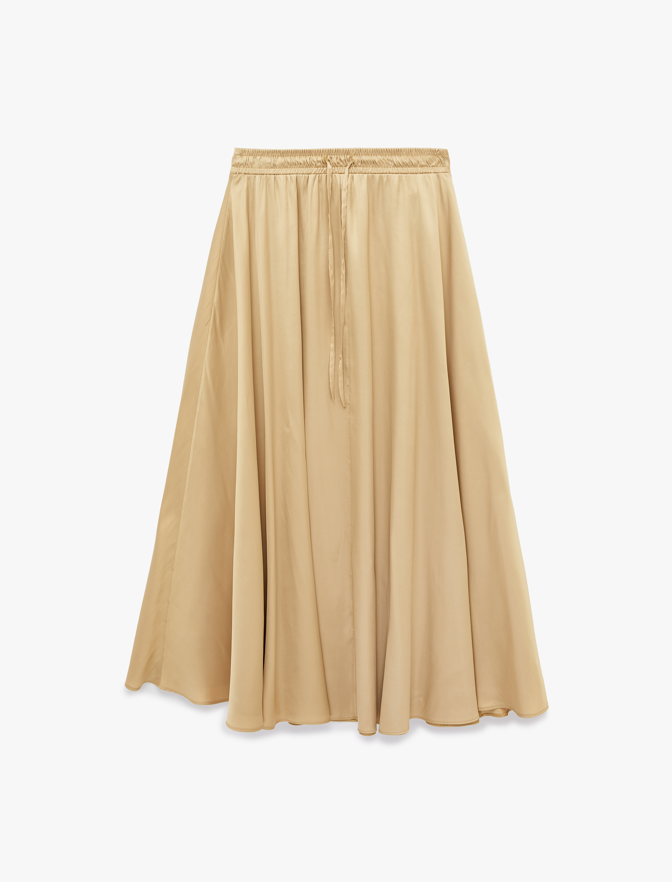   Beli Bağcıklı Kloş Uzun Saten Etek