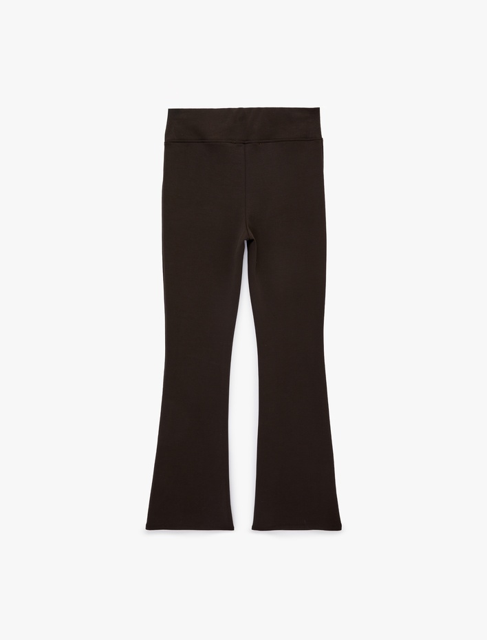  Modal Karışımlı Slim Fit İspanyol Paça Tayt