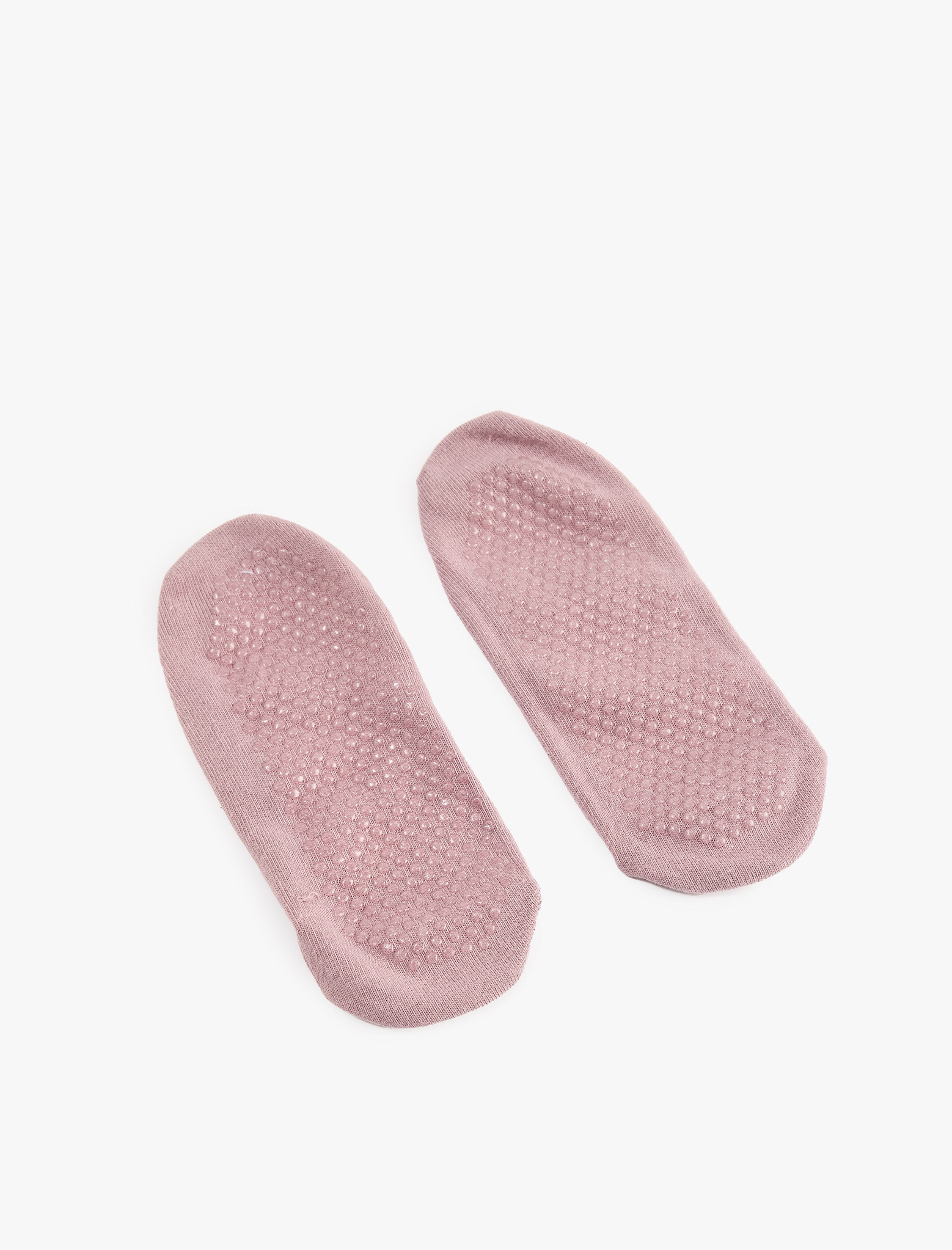  Kadın Pamuklu Lastik Detaylı Yoga Çorabı