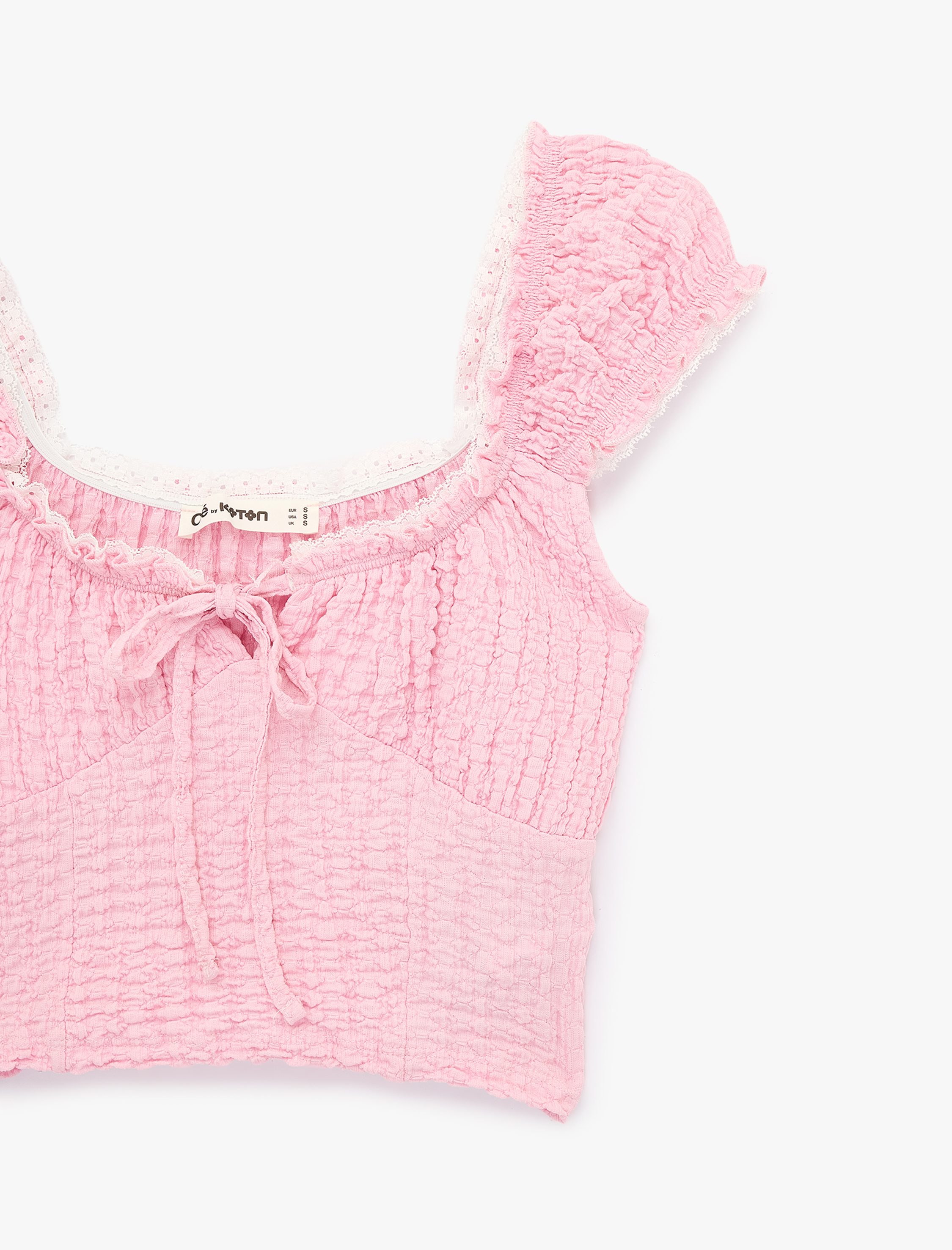   Bürümcük V Yaka Kısa Kollu Slim Fit Bluz