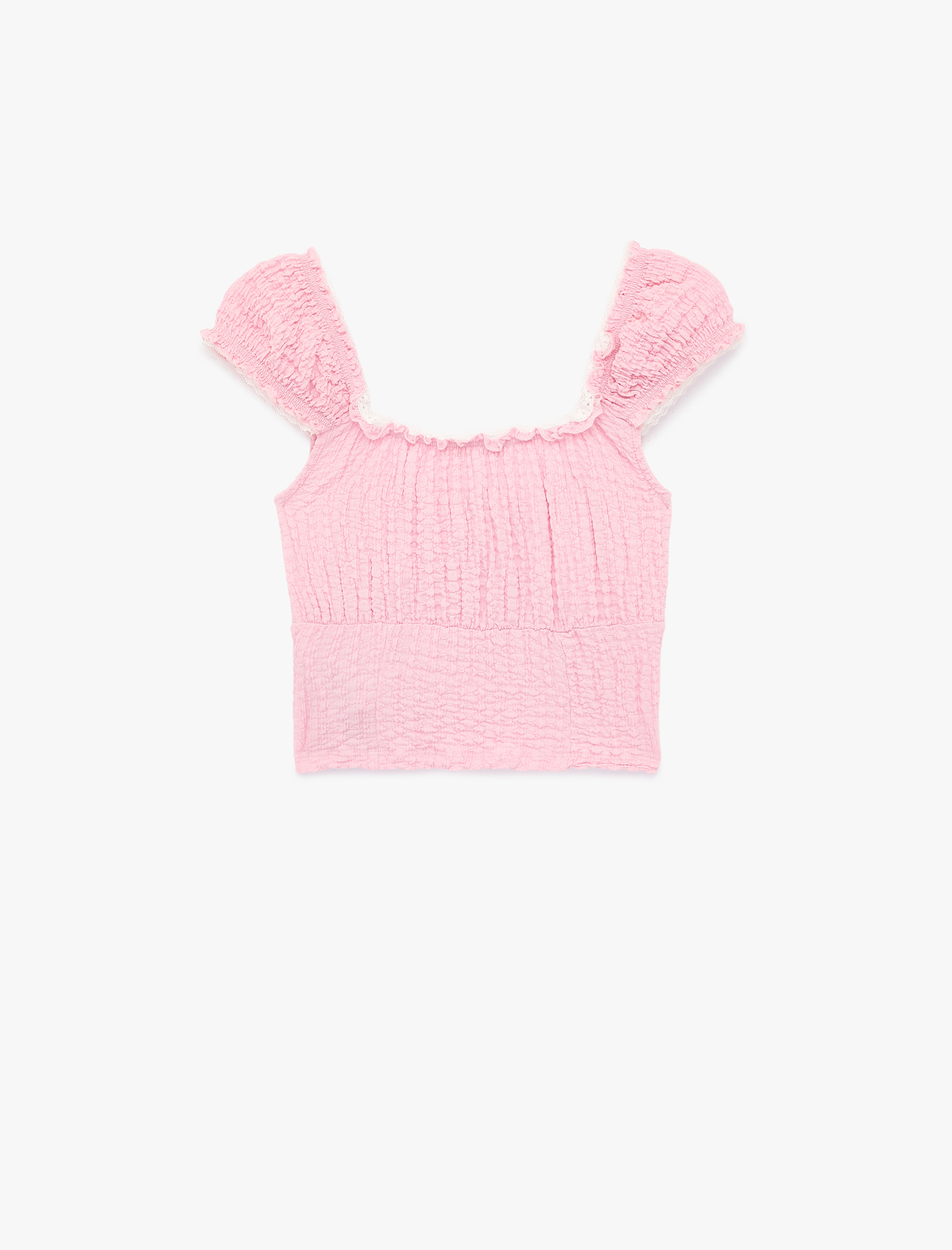   Bürümcük V Yaka Kısa Kollu Slim Fit Bluz