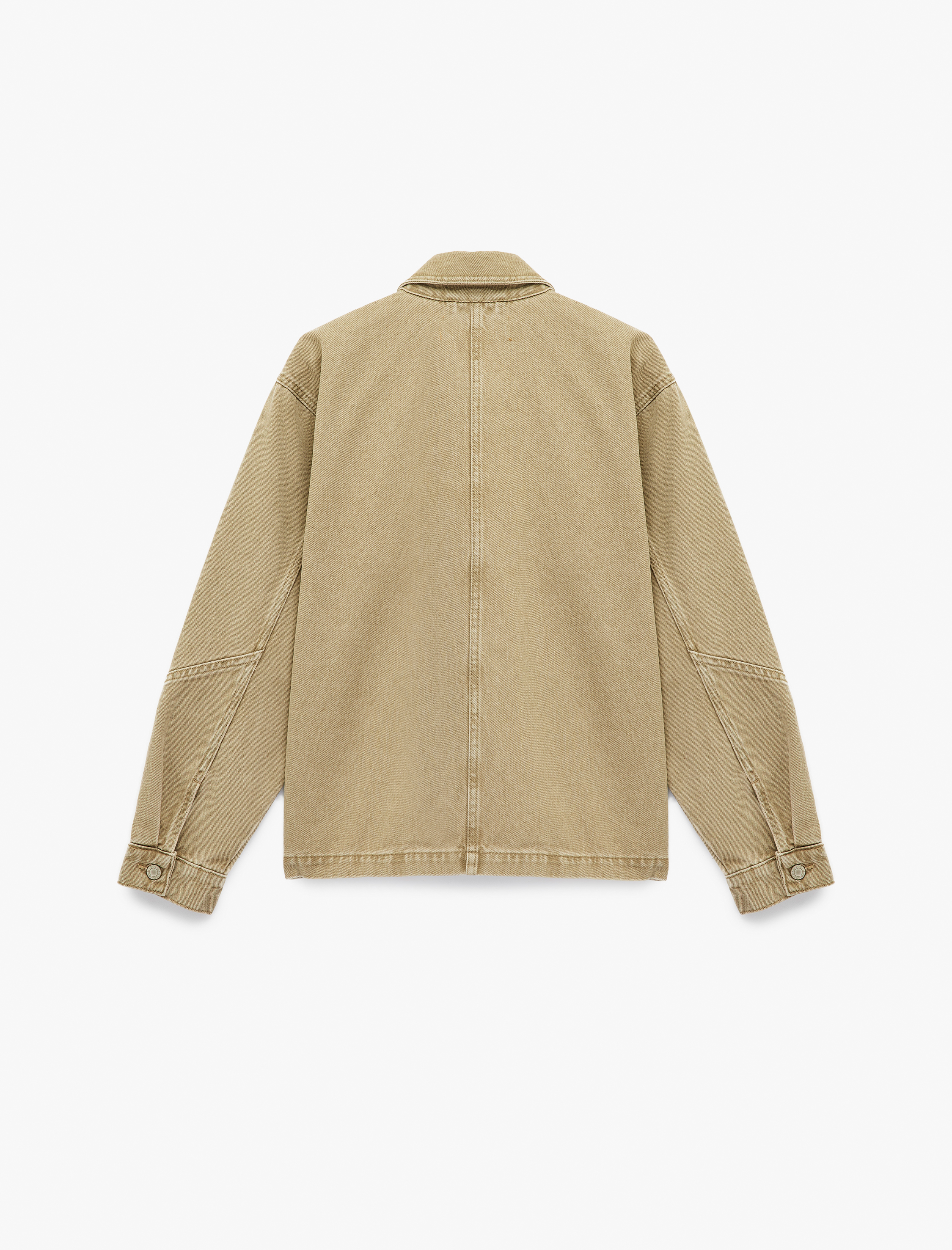   Pamuklu Uzun Kollu Klasik Yaka Düğmeli Cep Detaylı Denim Ceket