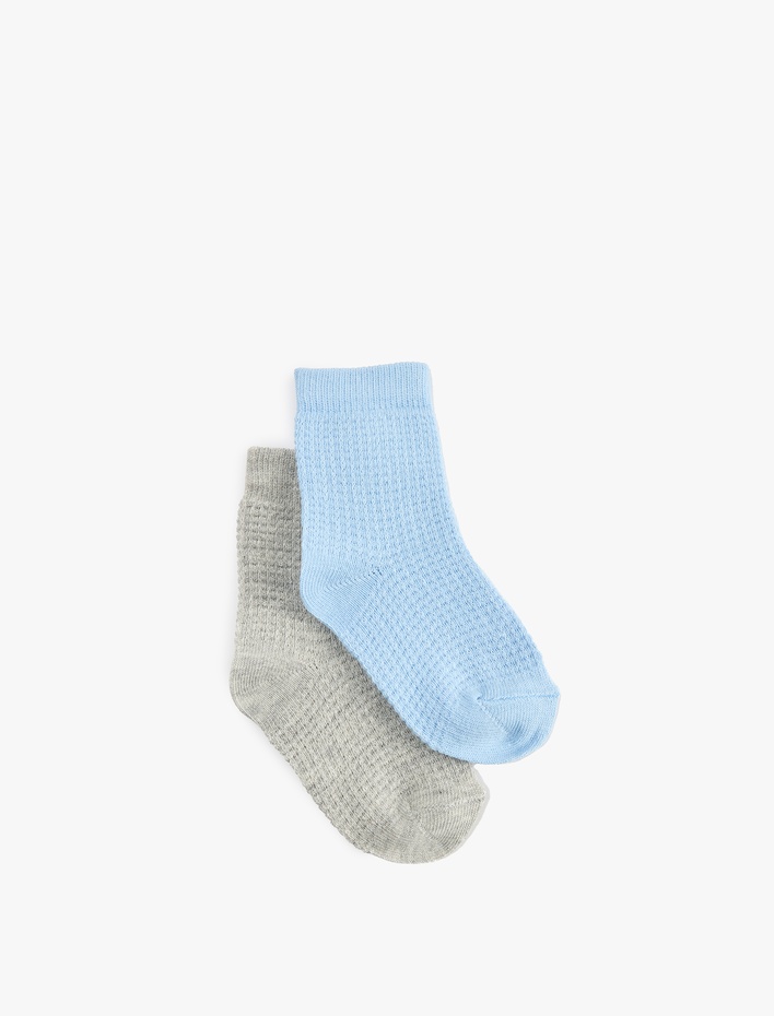 Erkek Bebek Pamuklu 4'lü Basic Çorap Seti