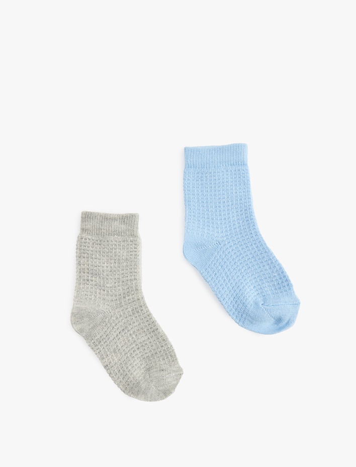 Erkek Bebek Pamuklu 4'lü Basic Çorap Seti