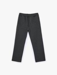 Rahat Kalıp Cepli Geniş Paça Beli Bağcıklı Spor Eşofman Altı