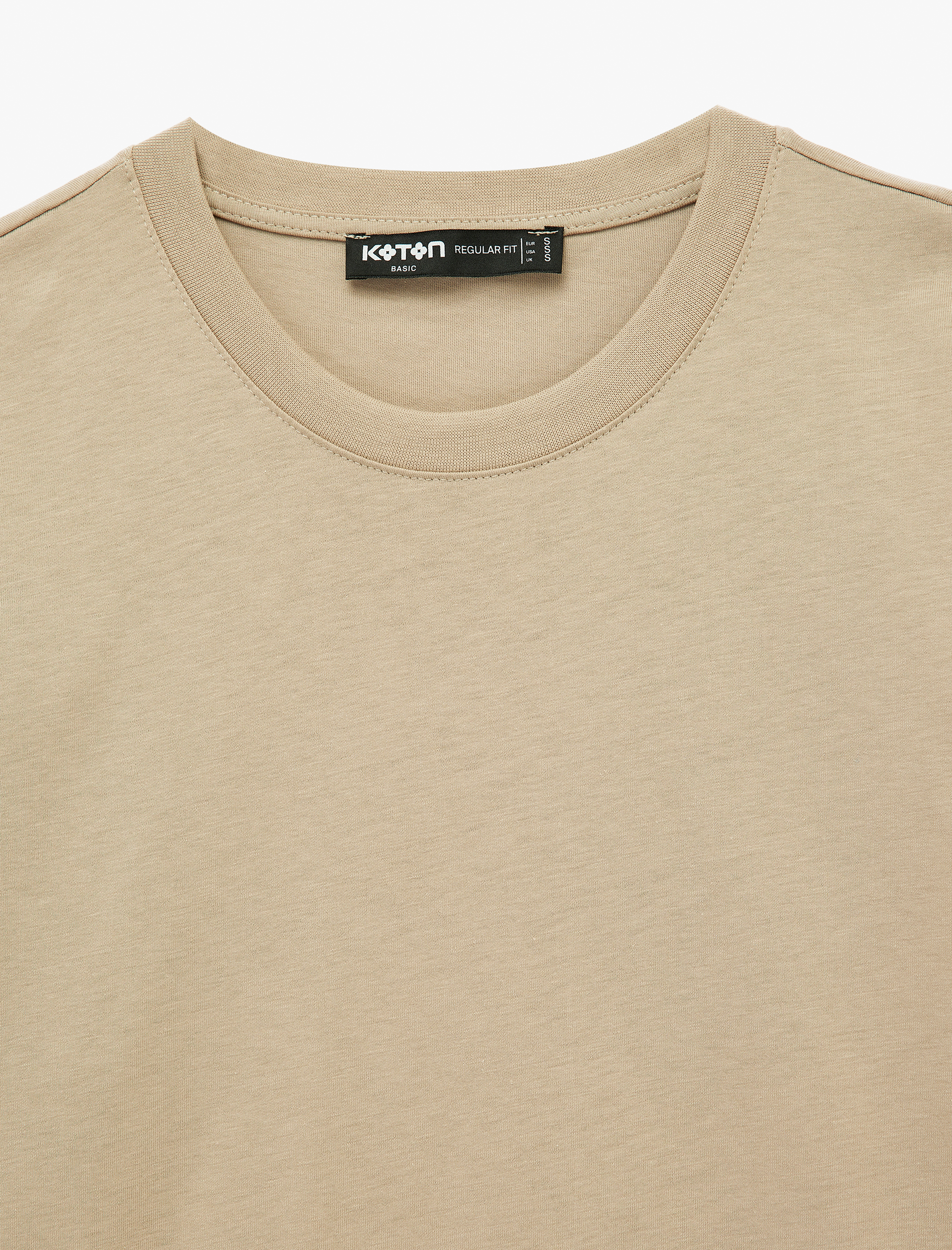   Regular Fit Kısa Kollu Bisiklet Yaka Pamuklu Basic Tişört