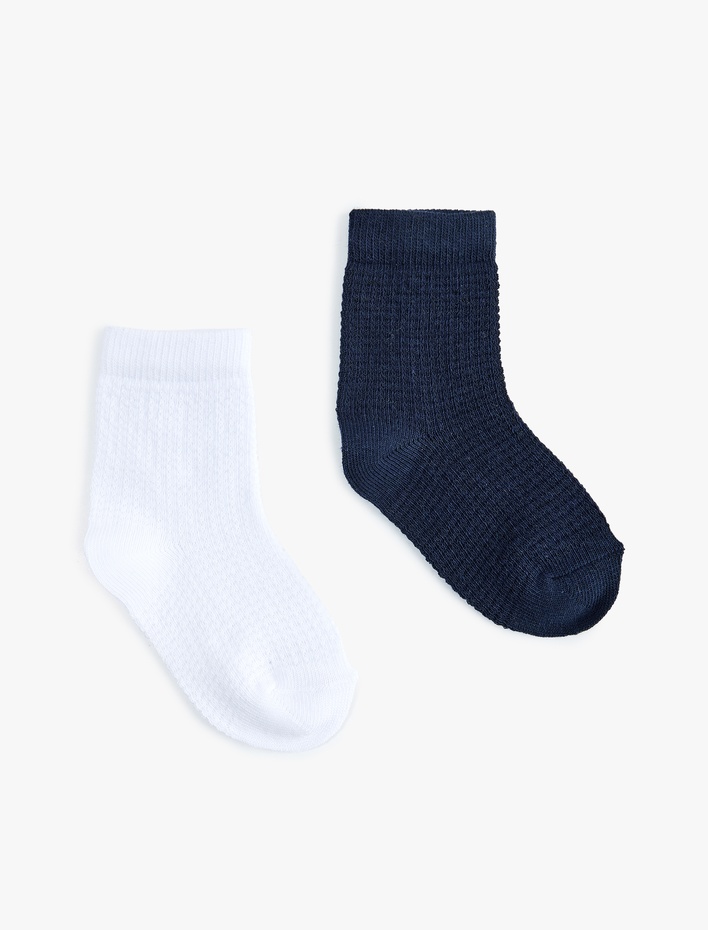Erkek Bebek Pamuklu 4'lü Basic Çorap Seti