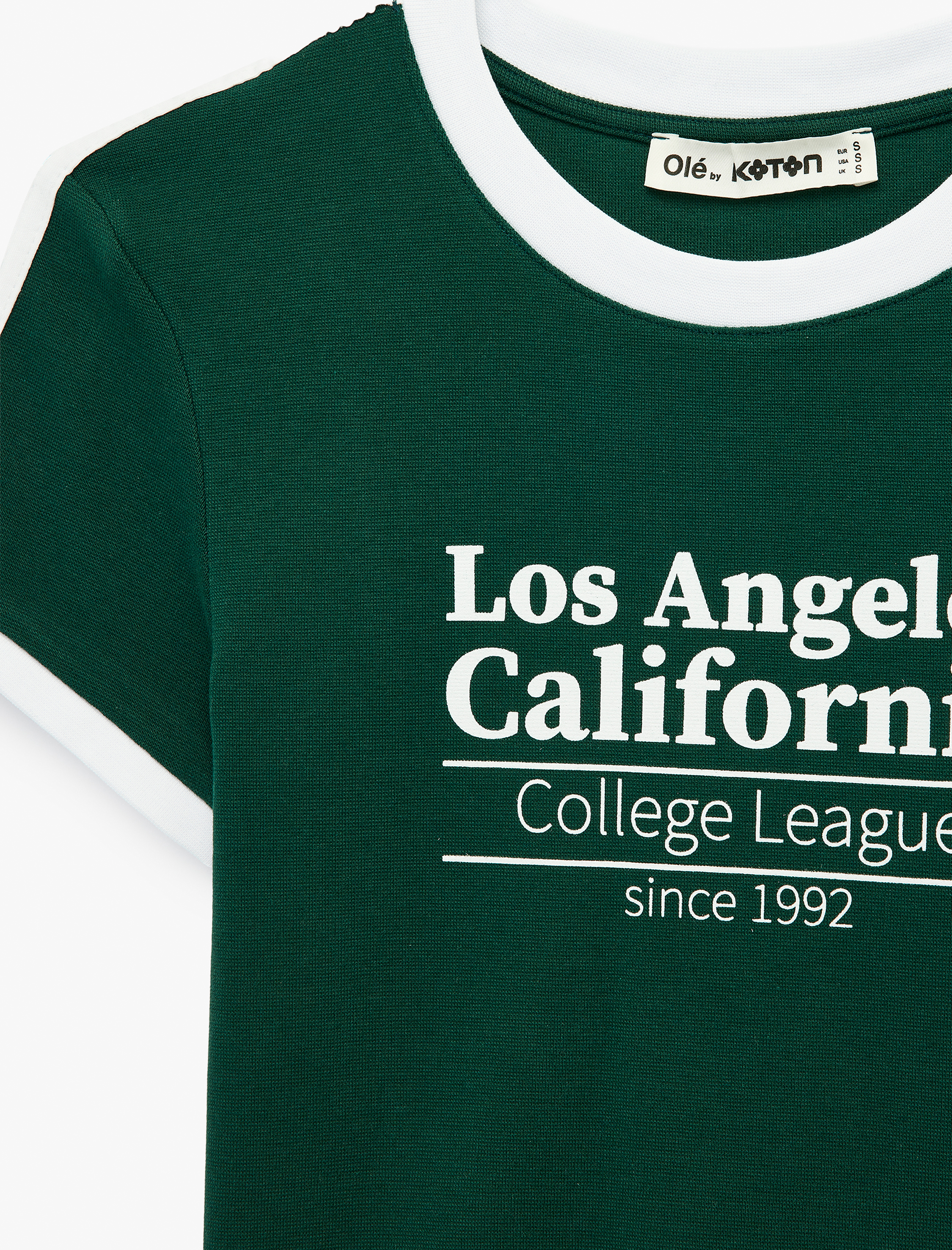   Slim Fit Kısa Kollu Bisiklet Yaka Baskılı Tişört