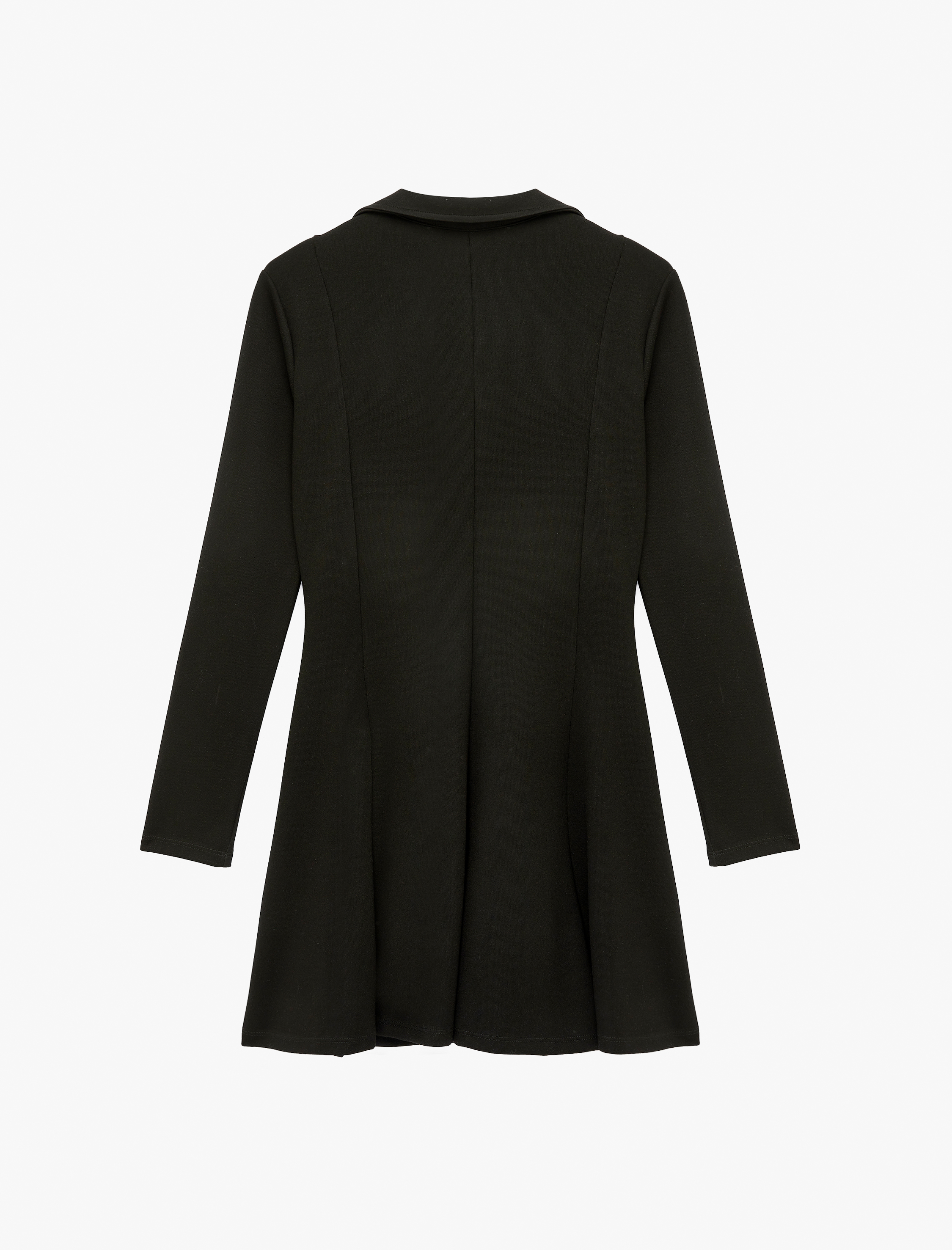   Slim Fit Uzun Kollu Mini Polo Yaka Elbise