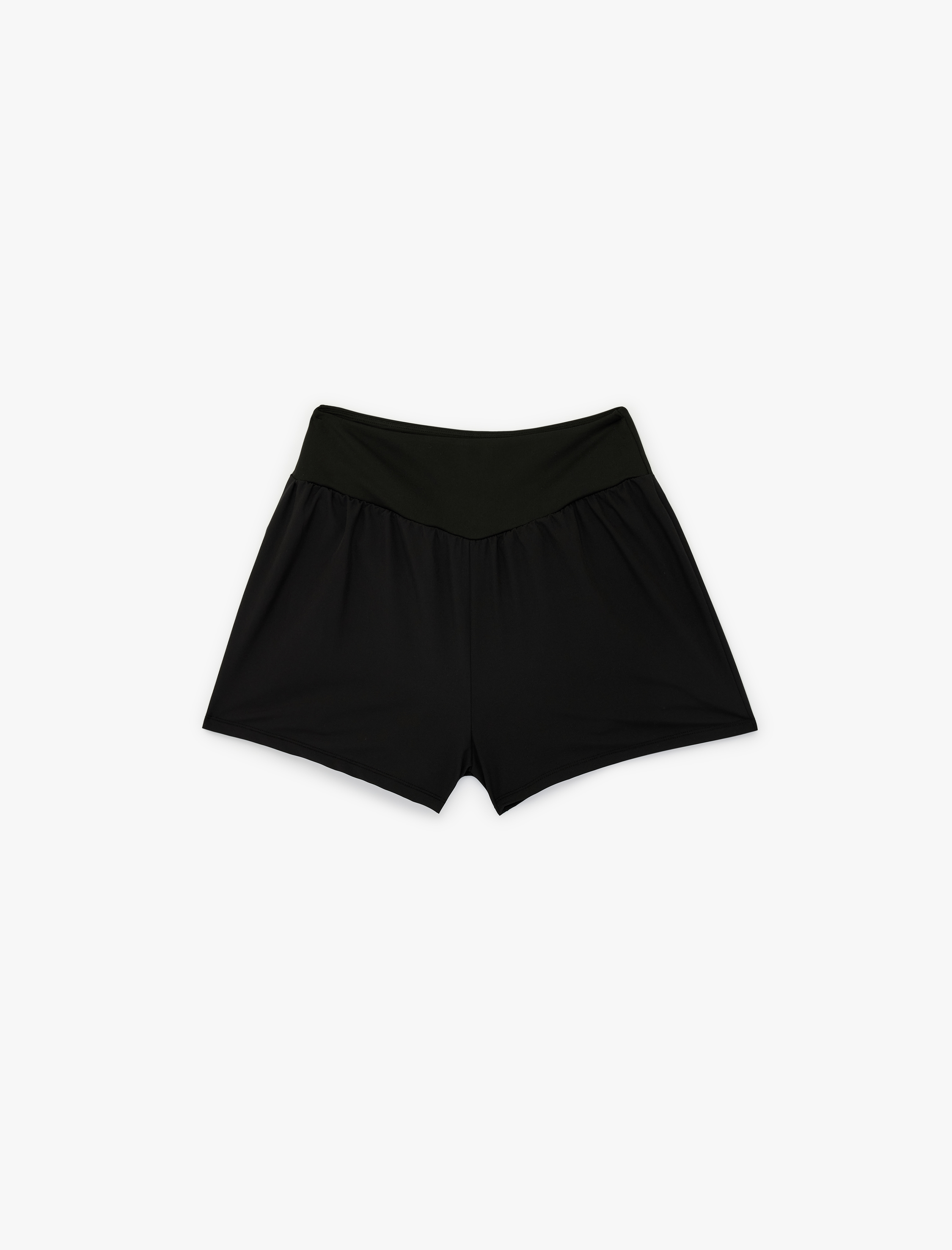   Yüksek Bel Slim Fit Spor Şort