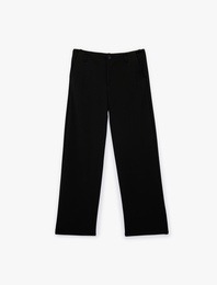 Kemerli Fleto Cepli Krep Scuba Pantolon