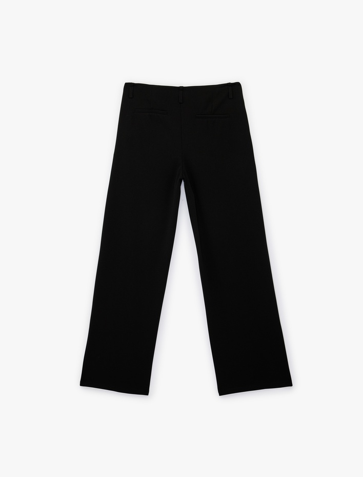  Kemerli Fleto Cepli Krep Scuba Pantolon