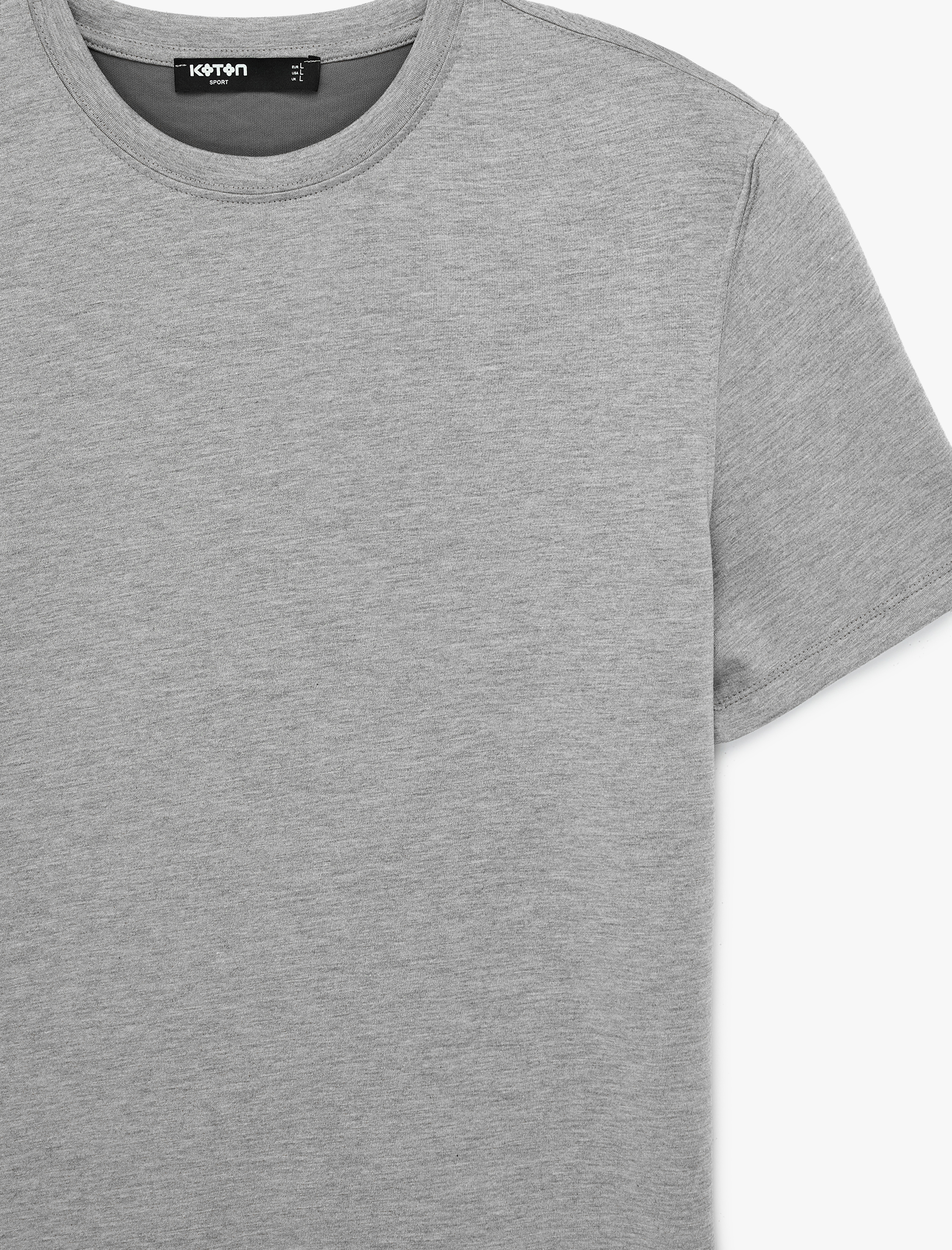   Regular Fit Kısa Kollu Modal Karışımlı Basic Bisiklet Yaka Spor Tişört