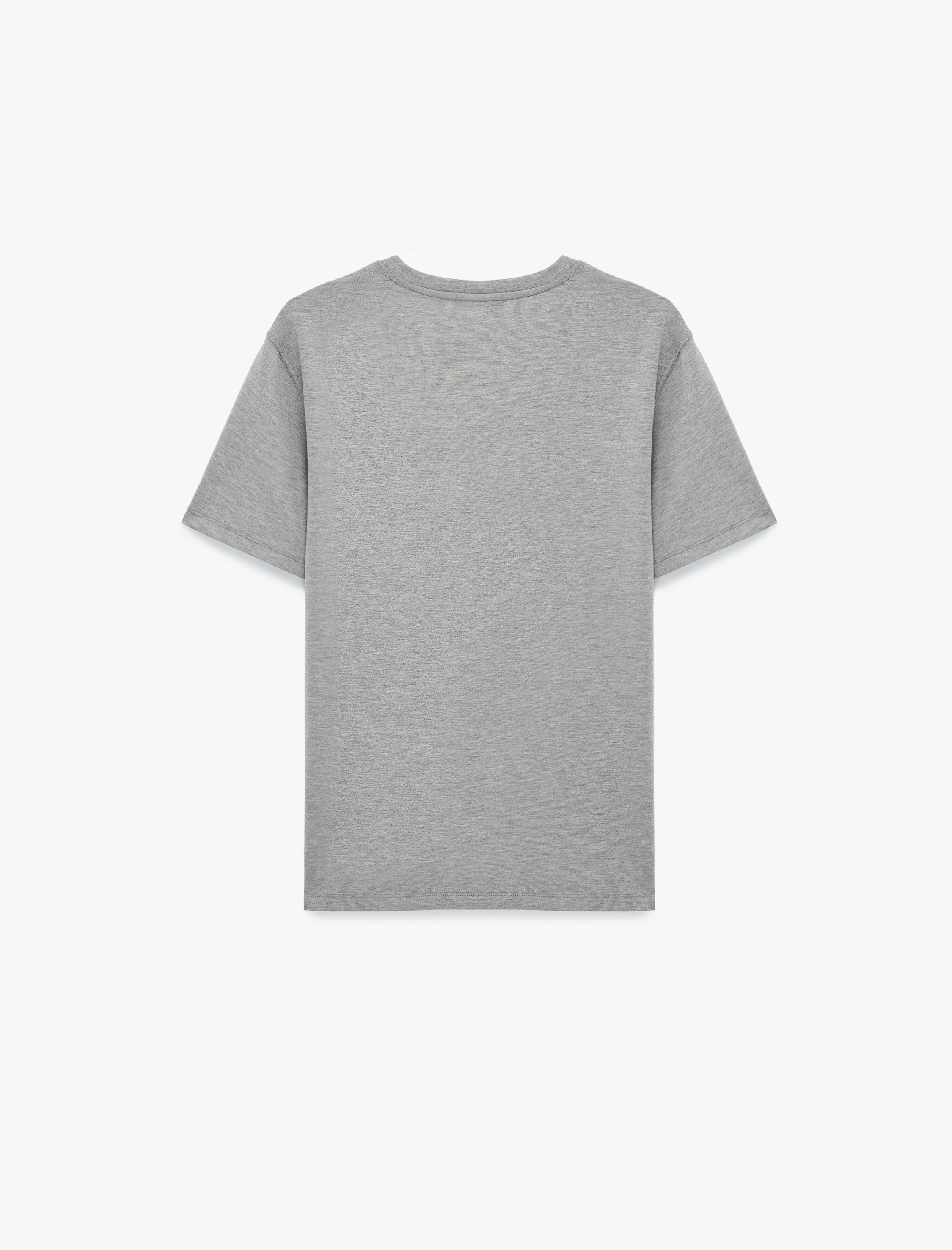   Regular Fit Kısa Kollu Modal Karışımlı Basic Bisiklet Yaka Spor Tişört