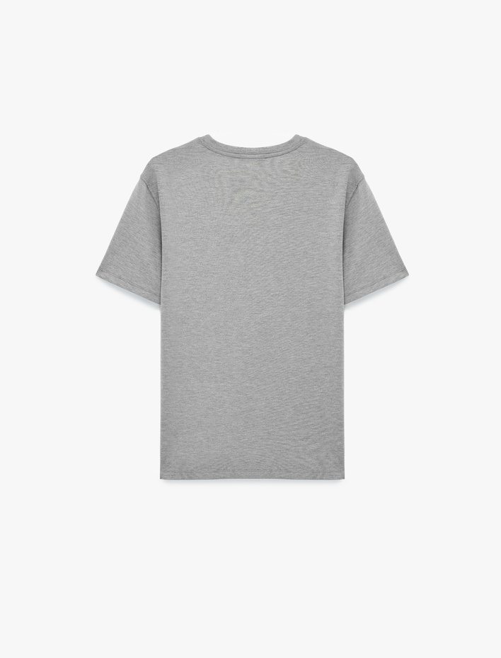  Regular Fit Kısa Kollu Modal Karışımlı Basic Bisiklet Yaka Spor Tişört