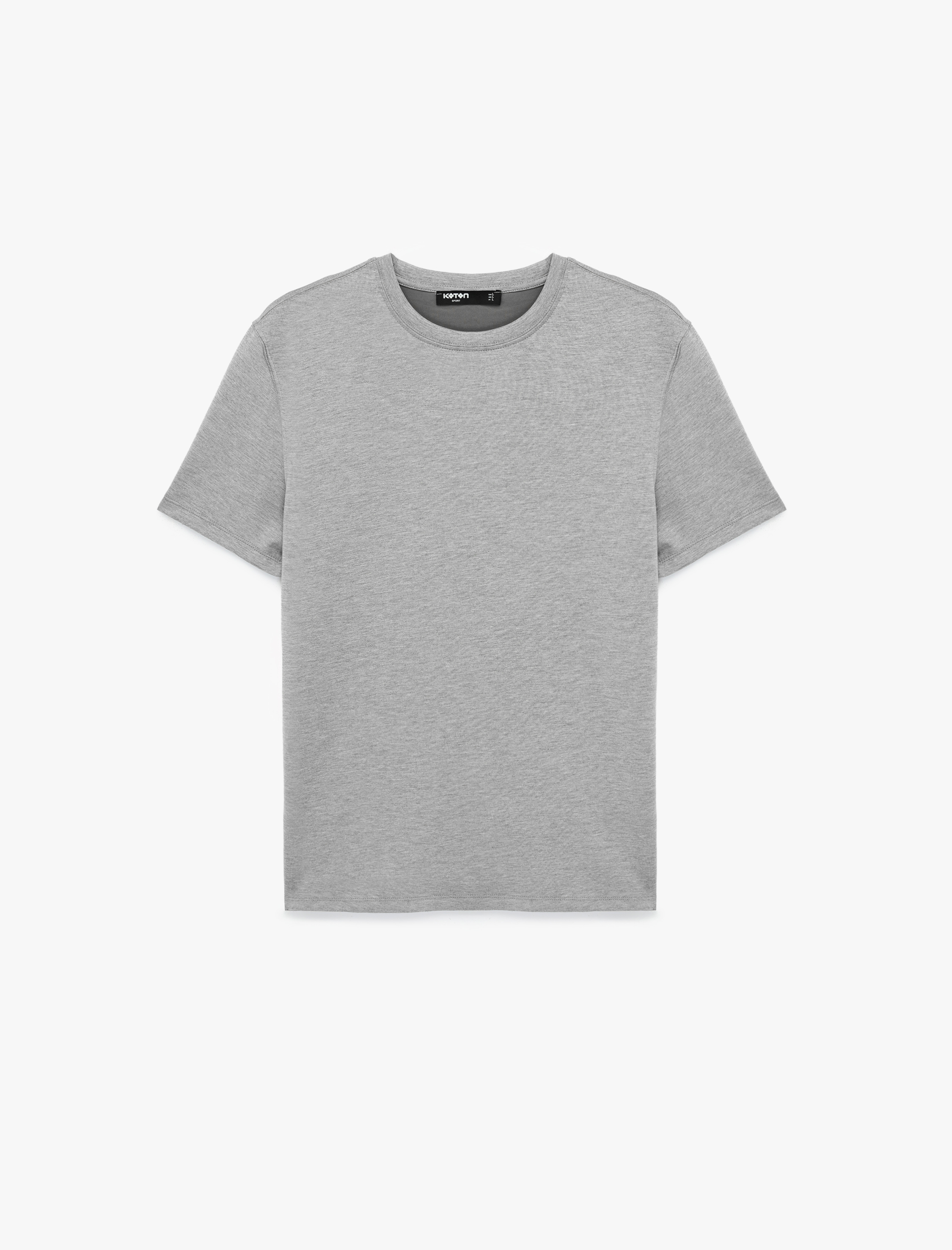   Regular Fit Kısa Kollu Modal Karışımlı Basic Bisiklet Yaka Spor Tişört