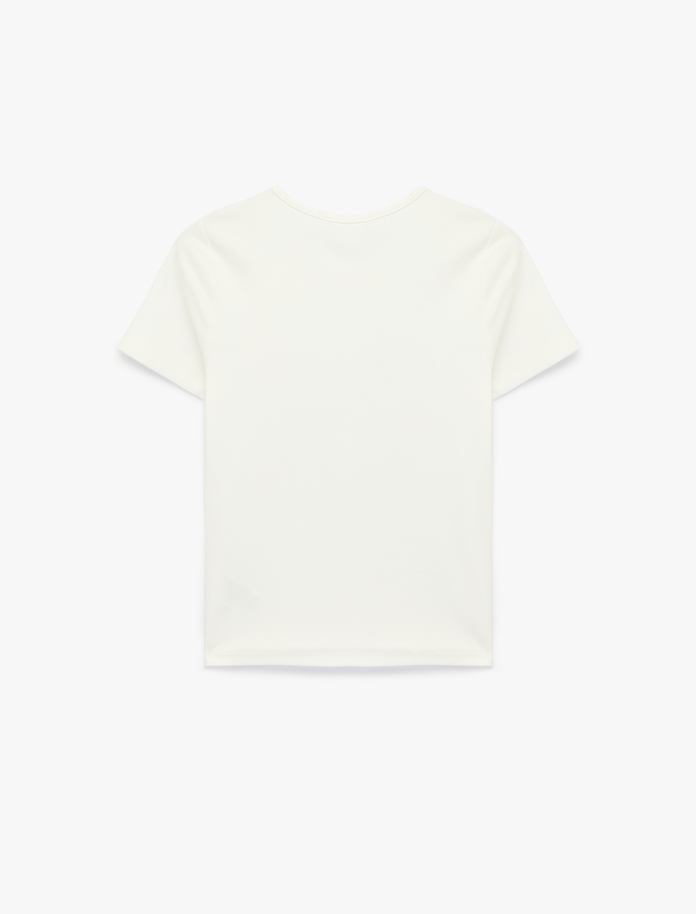   Slim Fit Kısa Kollu Baskılı Bisiklet Yaka Pamuklu Tişört