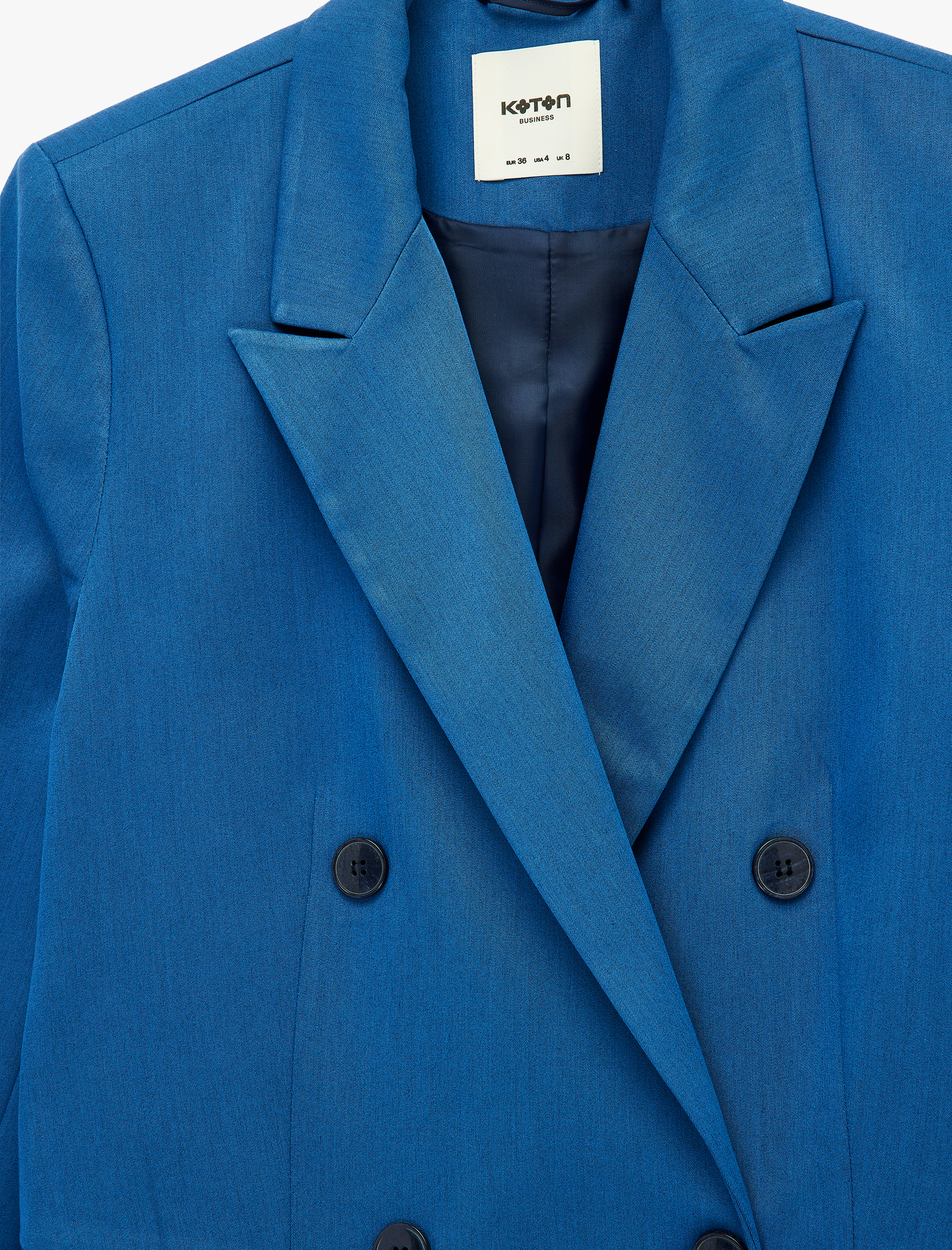   Kruvaze Yaka Uzun Kollu Blazer Ceket