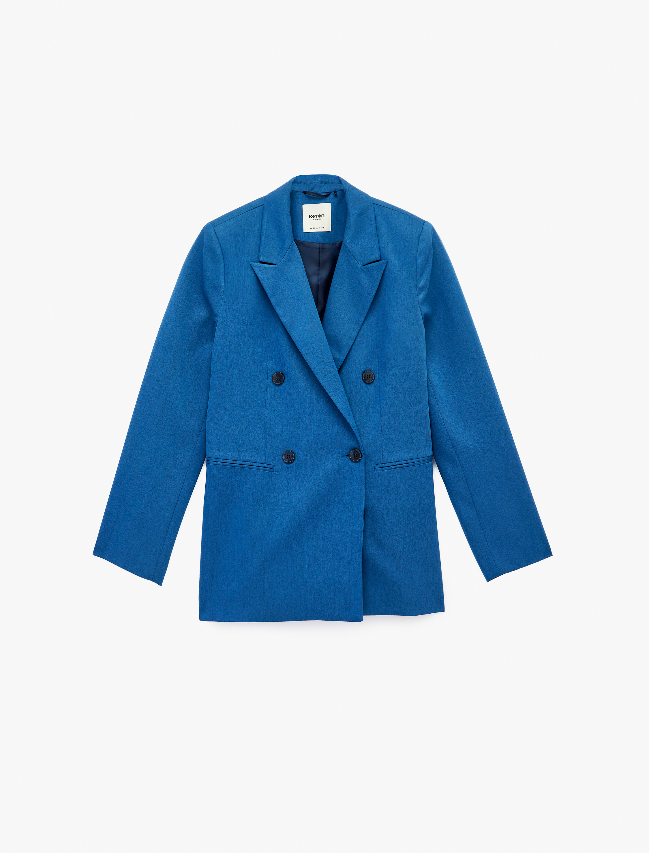   Kruvaze Yaka Uzun Kollu Blazer Ceket