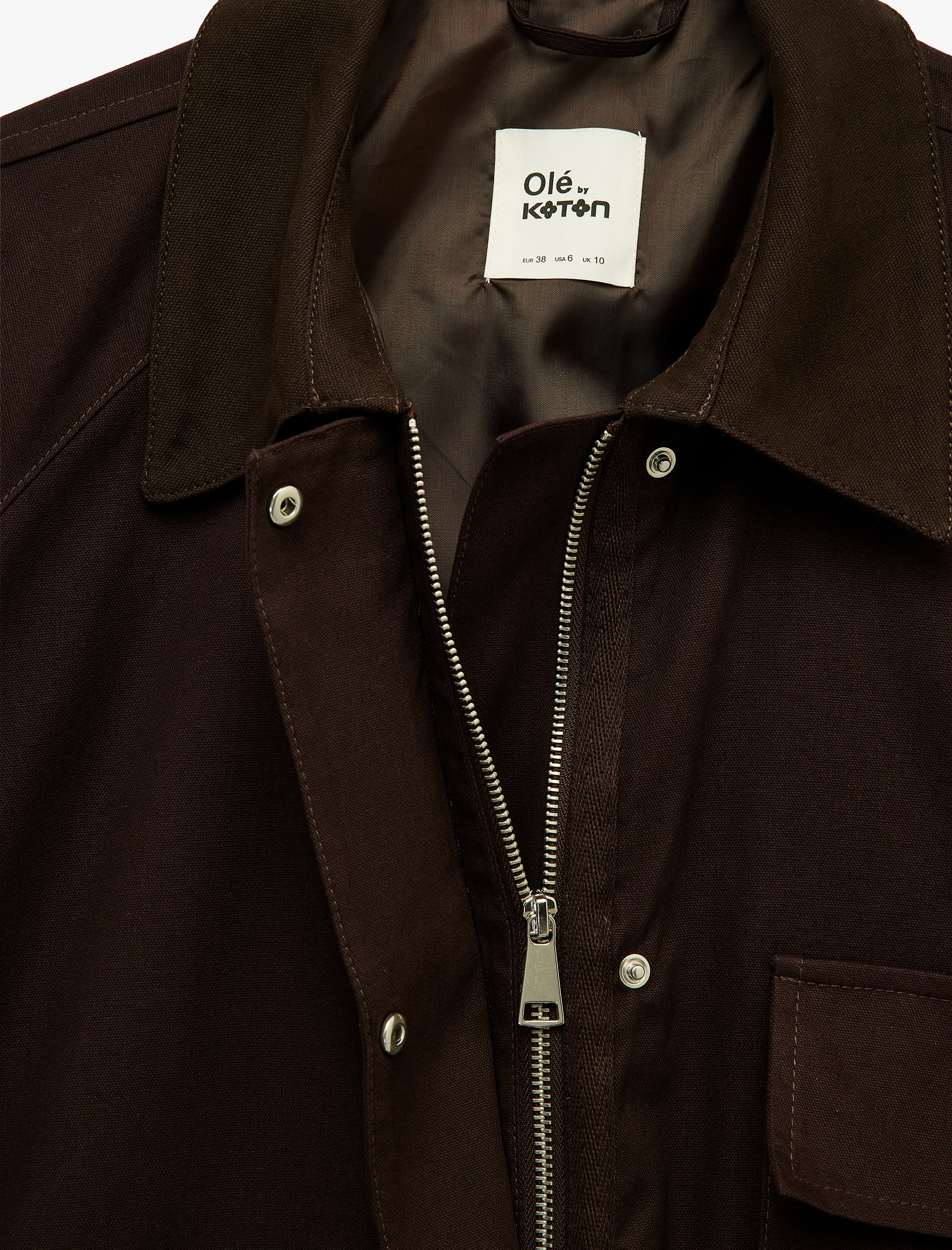   Regular Fit Uzun Kollu Klasik Yaka Fermuarlı Ceket