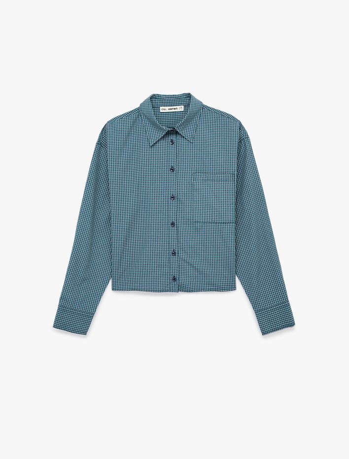  Regular Fit Uzun Kollu Klasik Yaka Kareli Gömlek