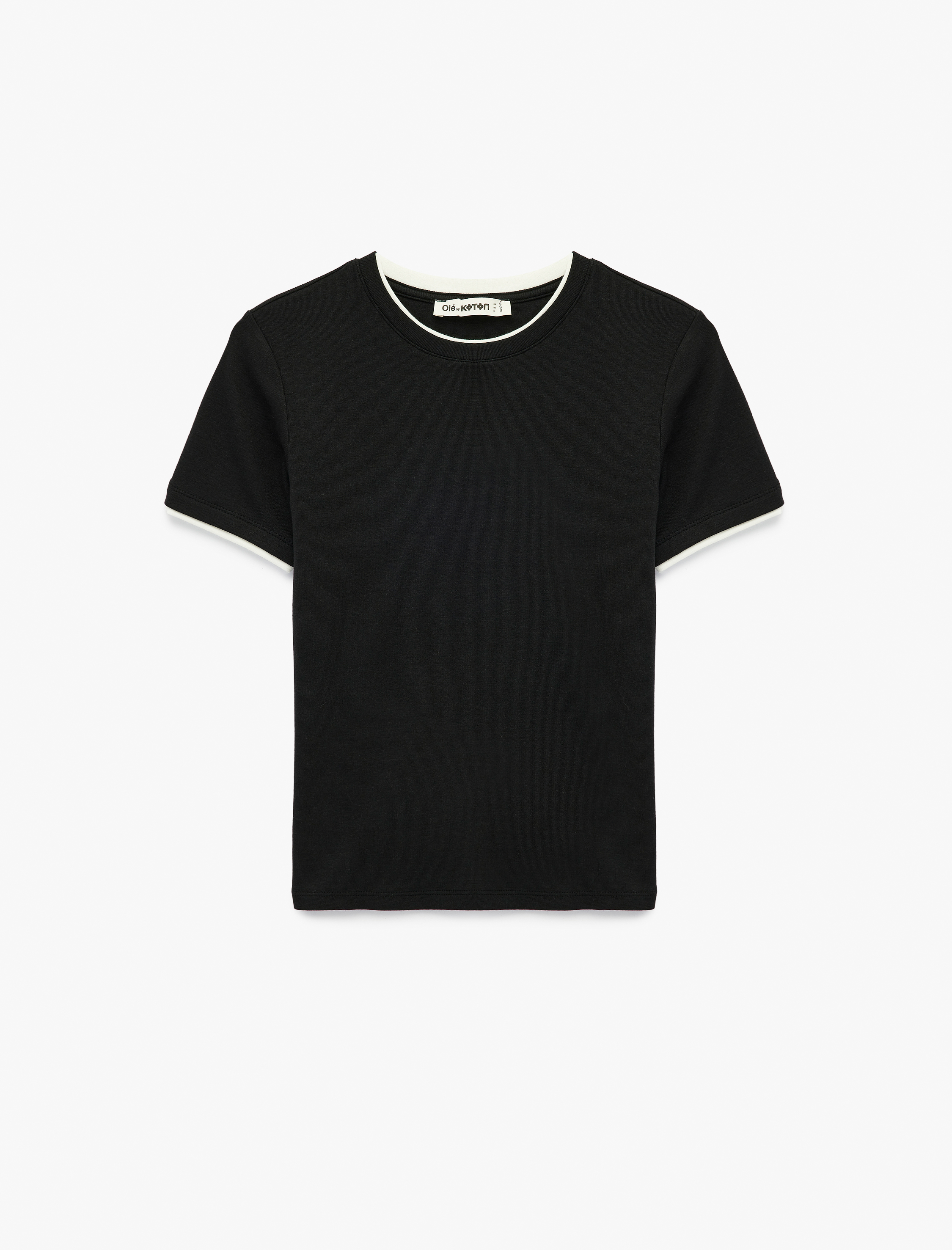   Slim Fit Kısa Kollu Bisiklet Yaka Modal Tişört