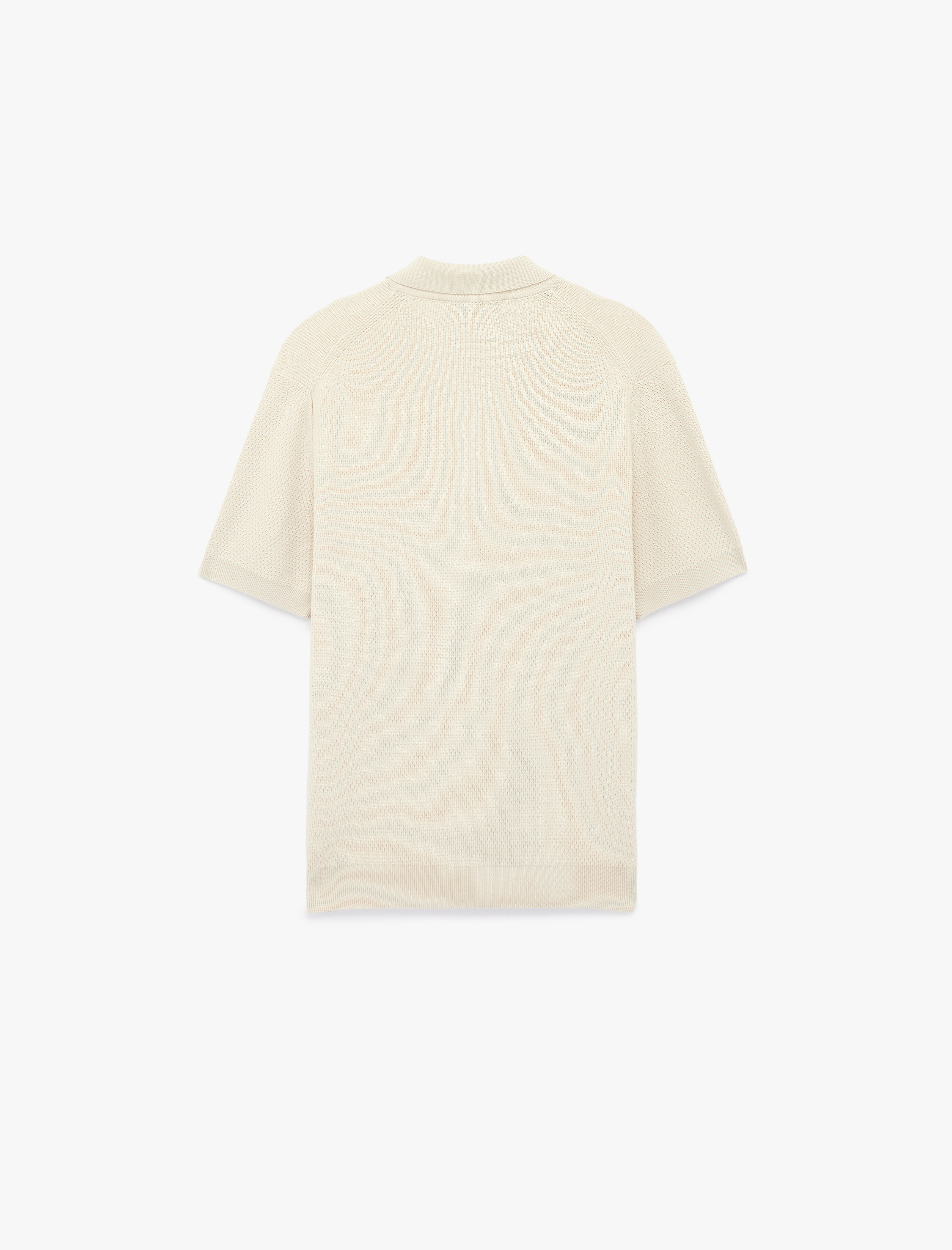   Regular Fit Viskon Polo Yaka Kısa Kollu Triko Tişört