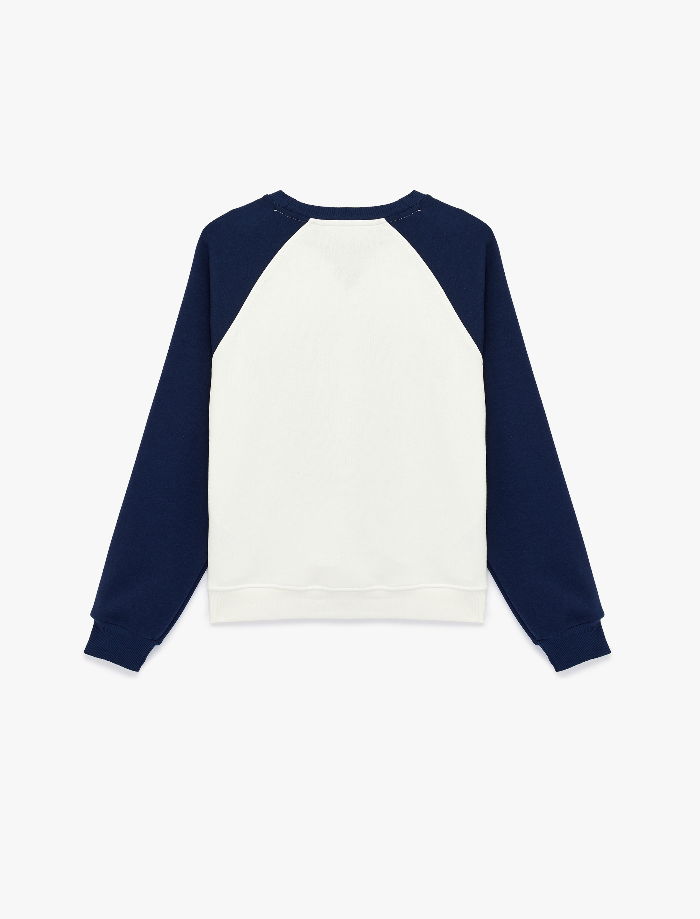   Rahat Kalıp Uzun Kollu Baskılı Bisiklet Yaka Sweatshirt