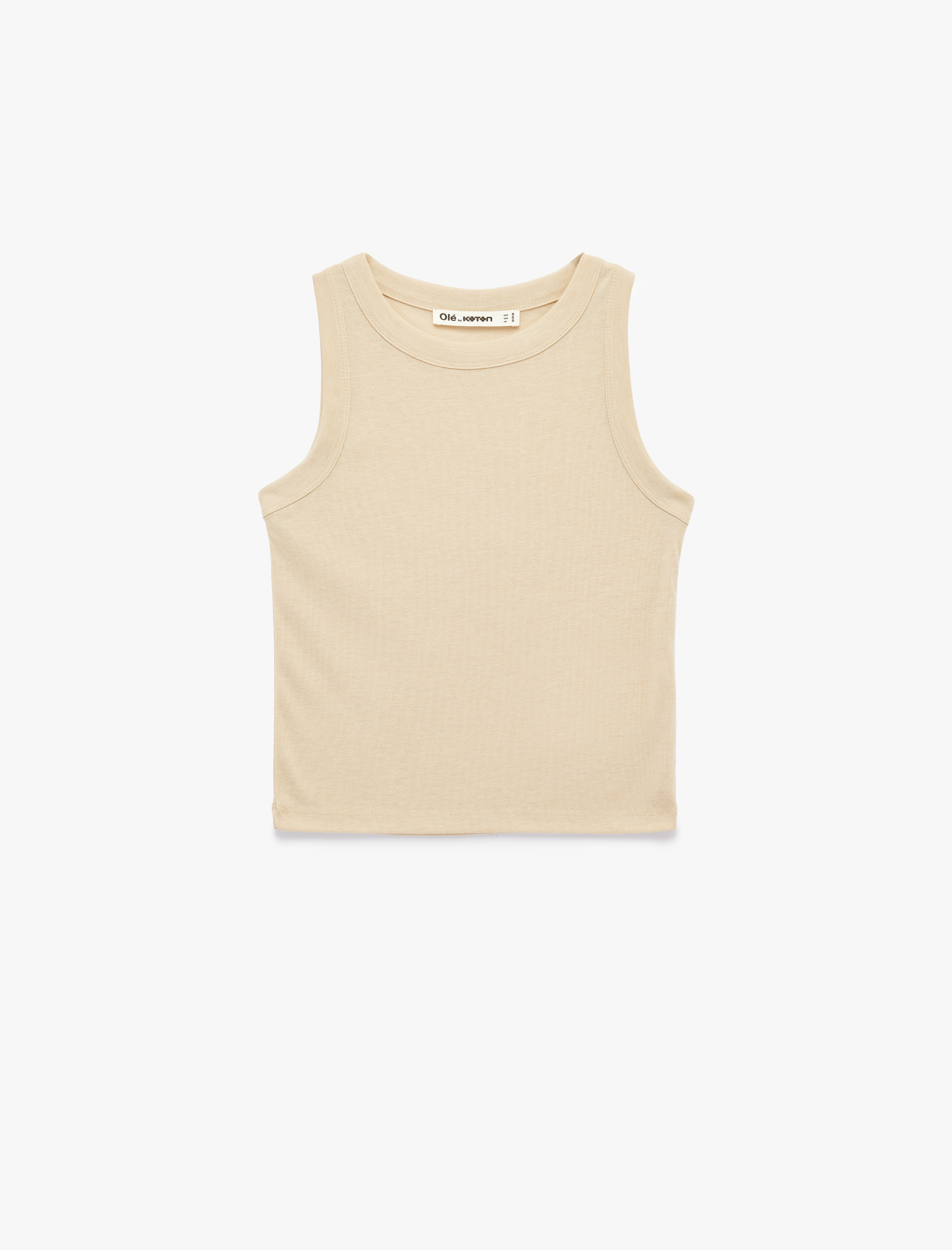   Slim Fit Kolsuz Bisiklet Yaka Basic Bluz