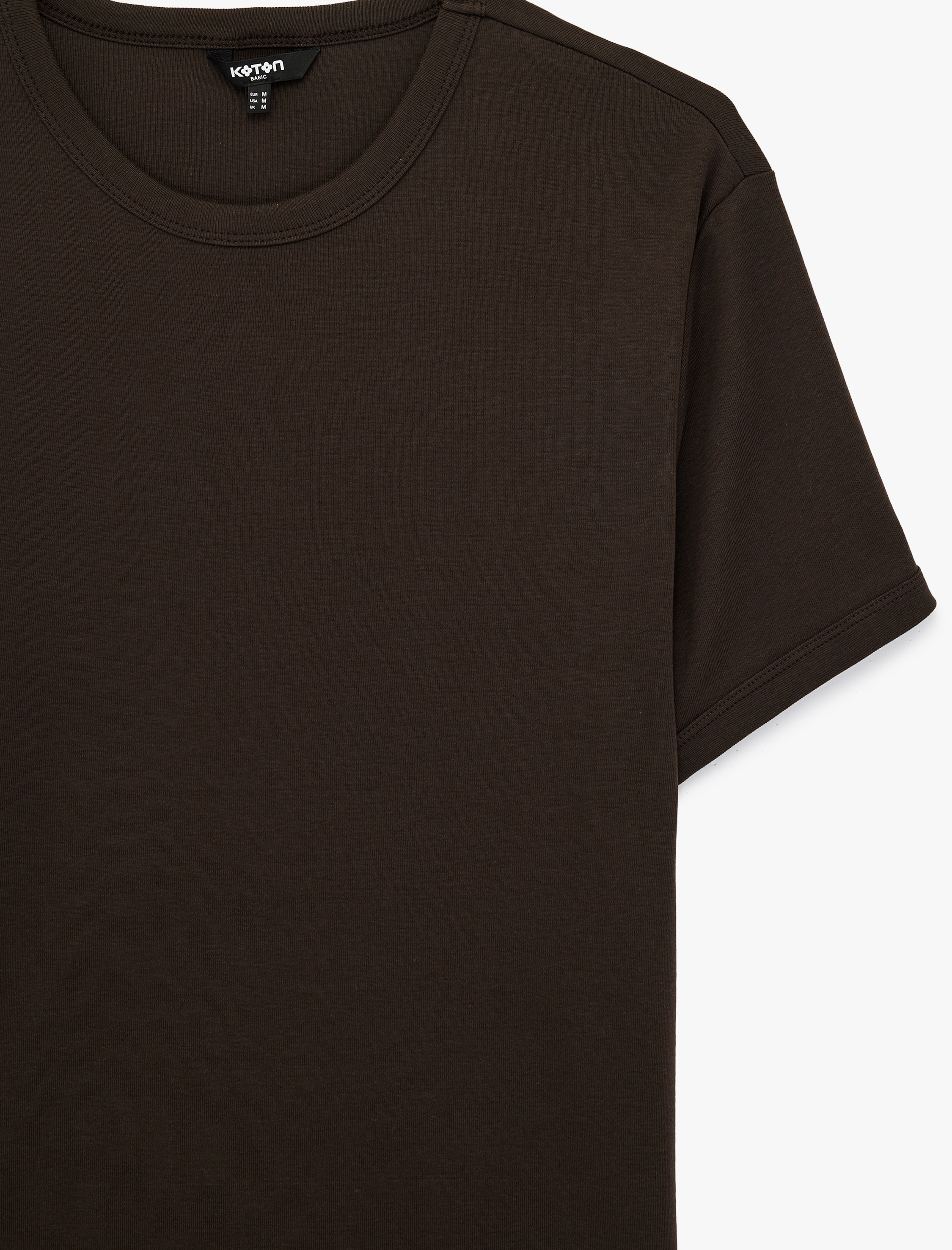   Kısa Kollu Bisiklet Yaka Pamuklu Slim Fit Tişört