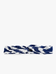 Düğüm Detaylı Desenli Bandana