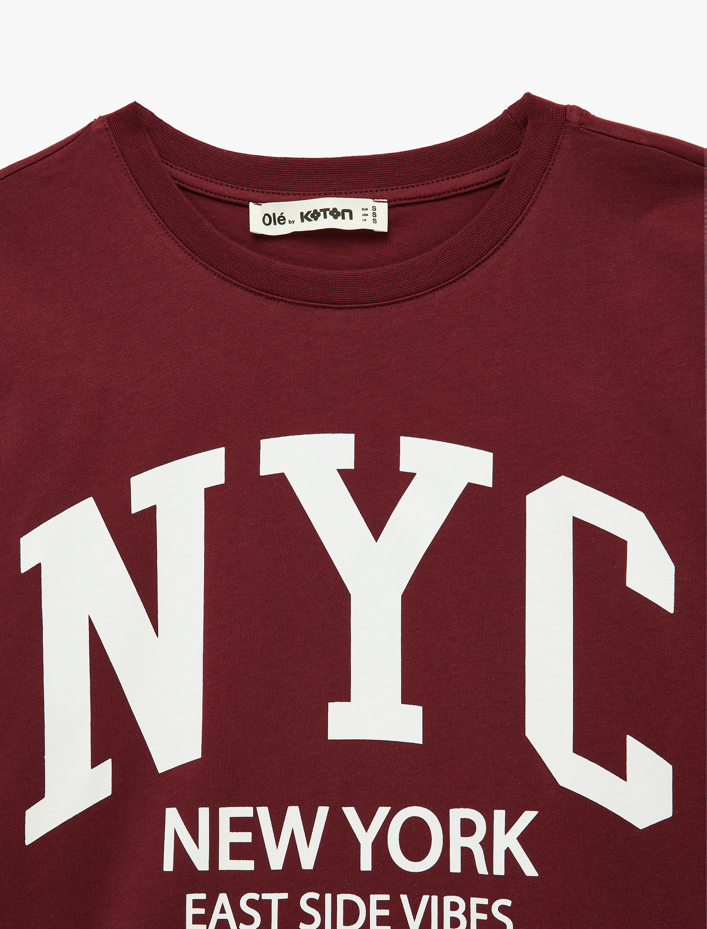   Rahat Kalıp Kısa Kollu Baskılı Bisiklet Yaka Tişört