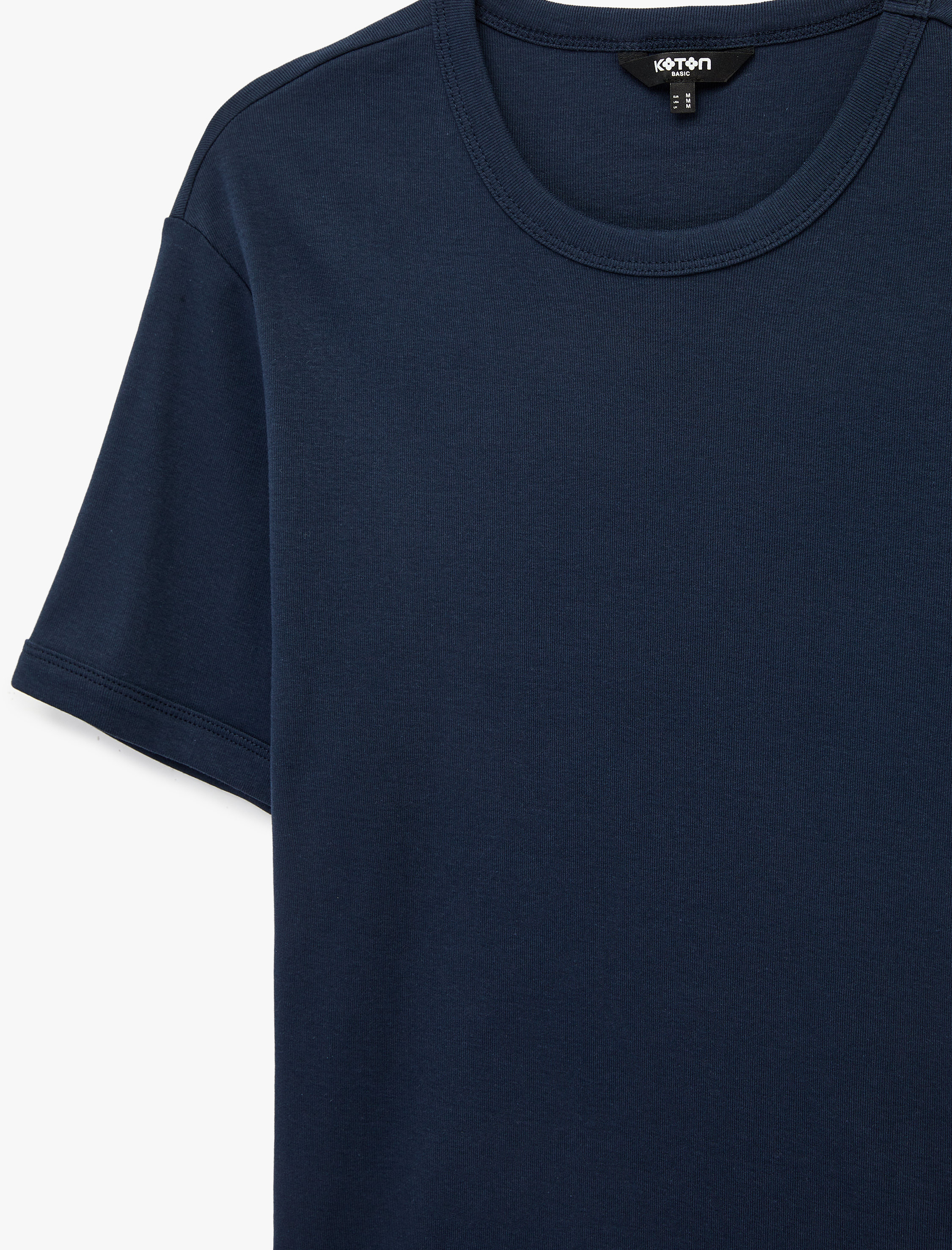   Kısa Kollu Bisiklet Yaka Pamuklu Slim Fit Tişört