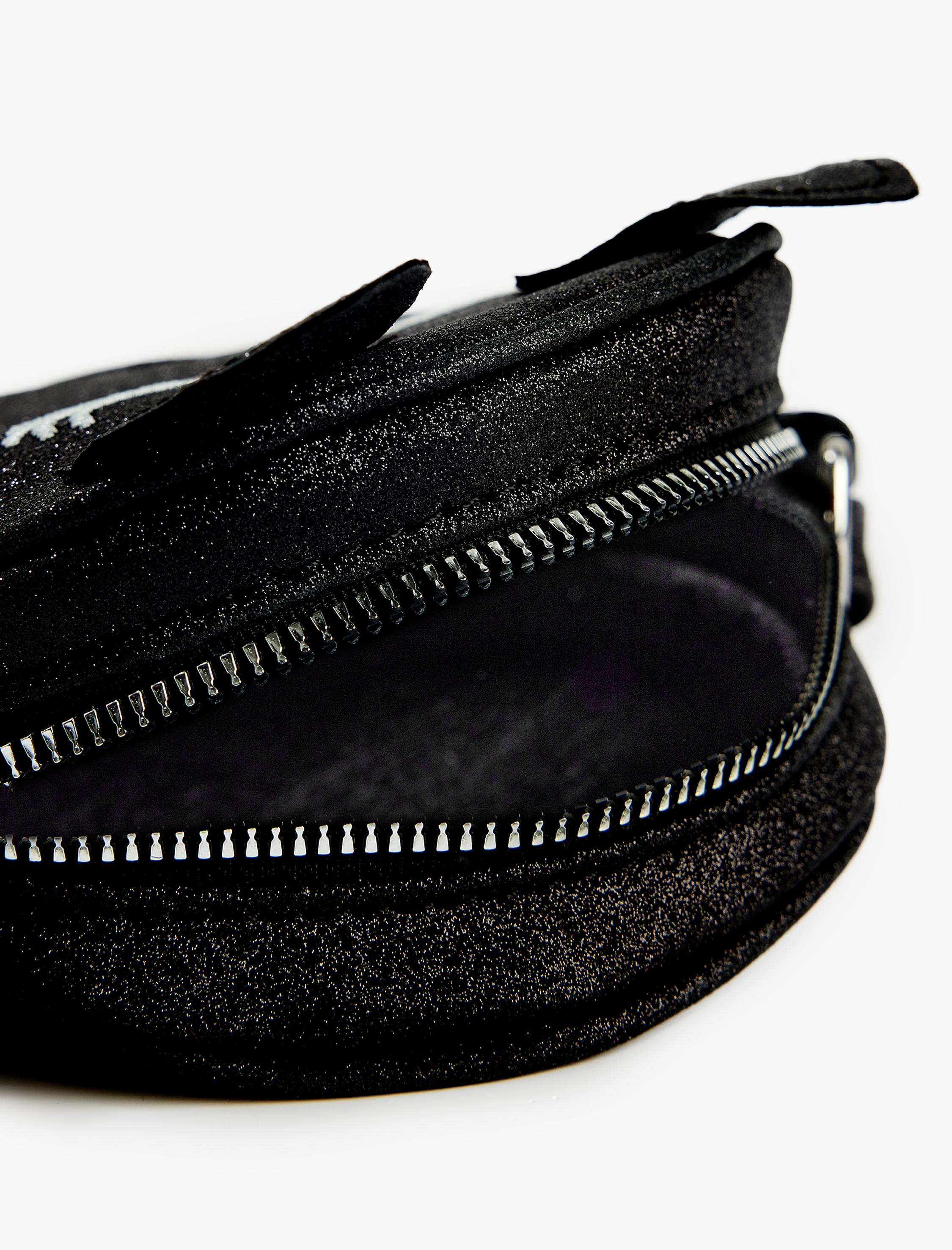  Kız Çocuk Kedi Temalı Simli Kulak Aplike Detaylı Çapraz Çanta