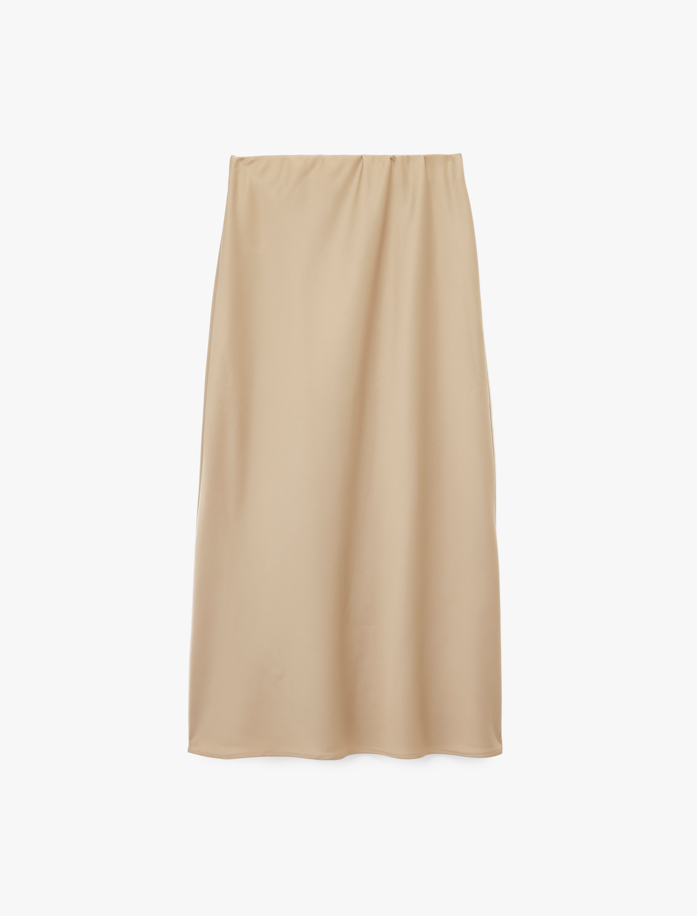   Beli Lastikli Midi Saten Etek