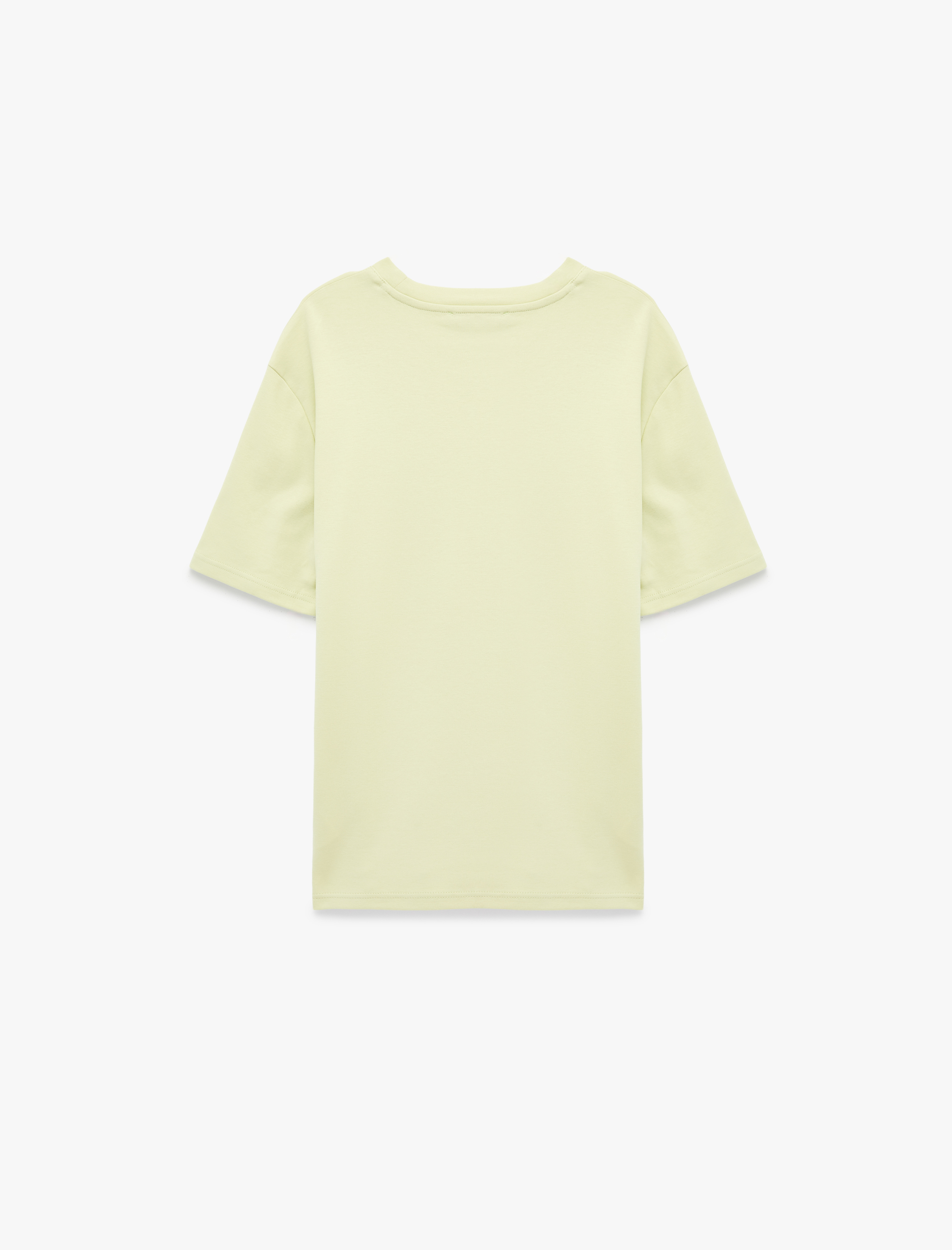   Regular Fit Kısa Kollu Bisiklet Yaka Pamuklu Baskılı Tişört