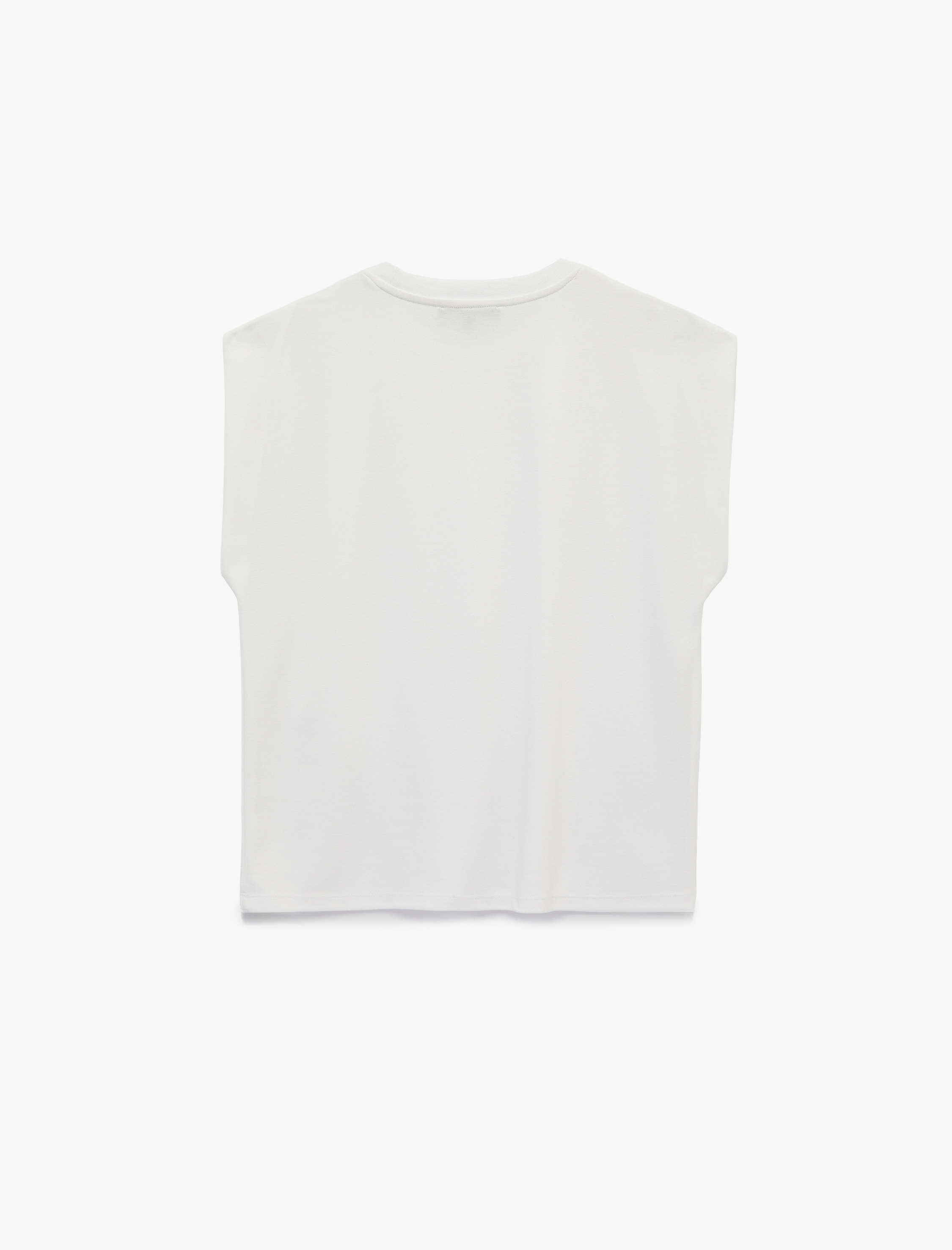   Basic Modal Karışımlı Kolsuz Bisiklet Yaka Spor Tişört